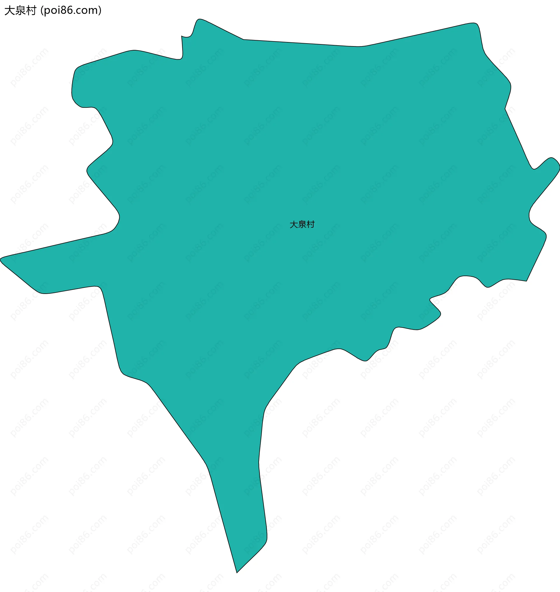 大泉村边界地图