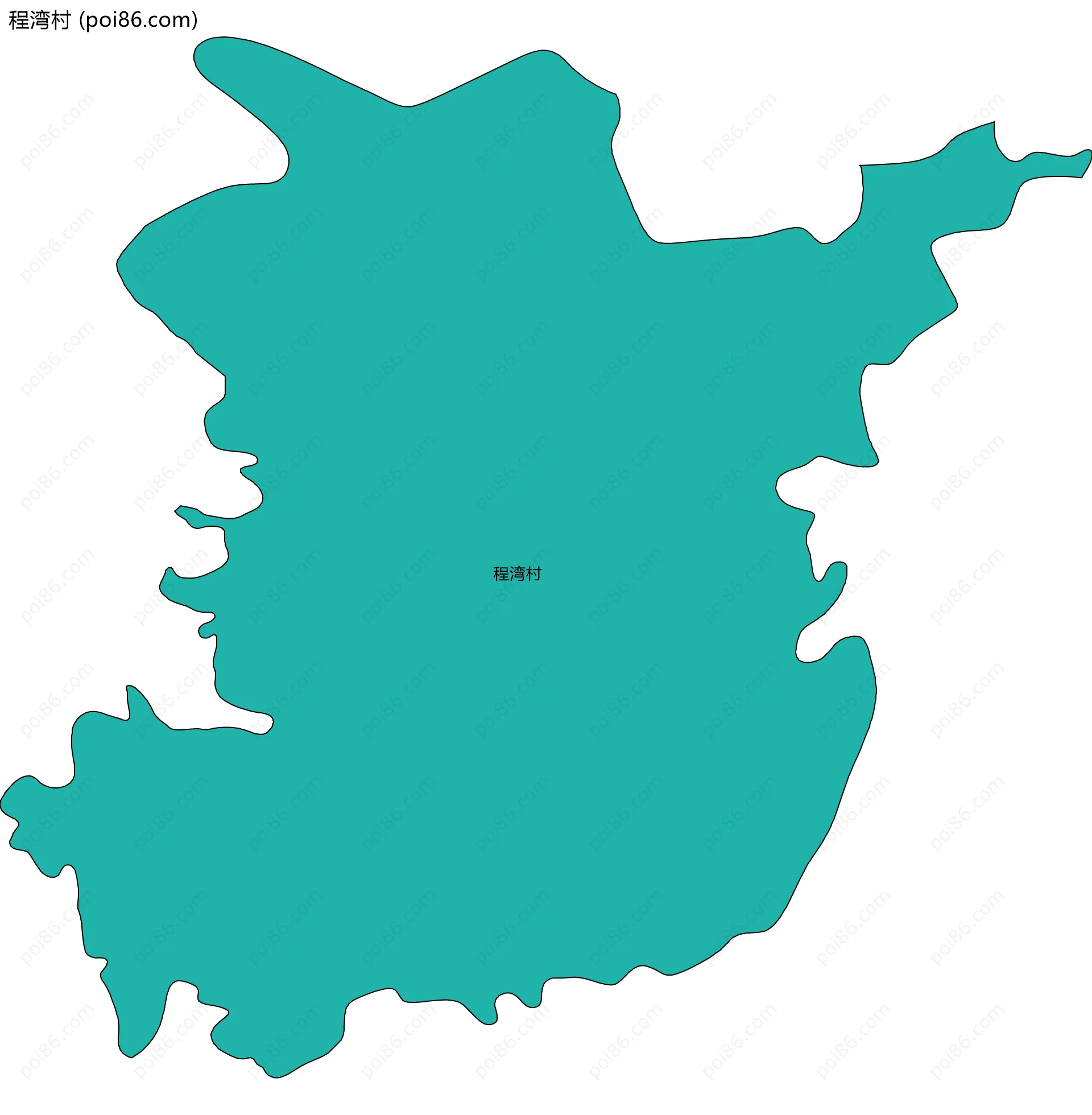 程湾村边界地图