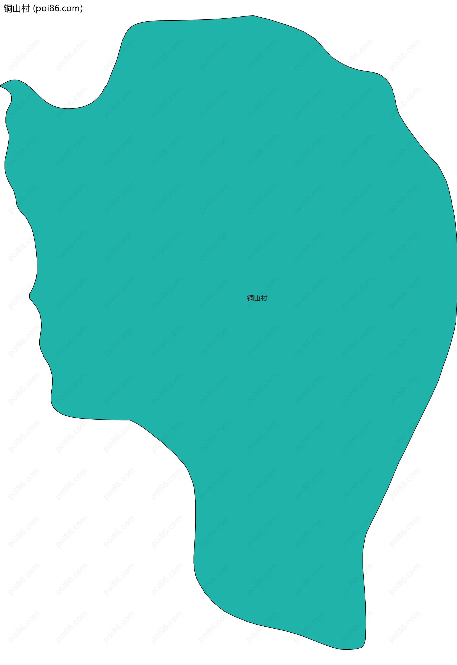 铜山村边界地图