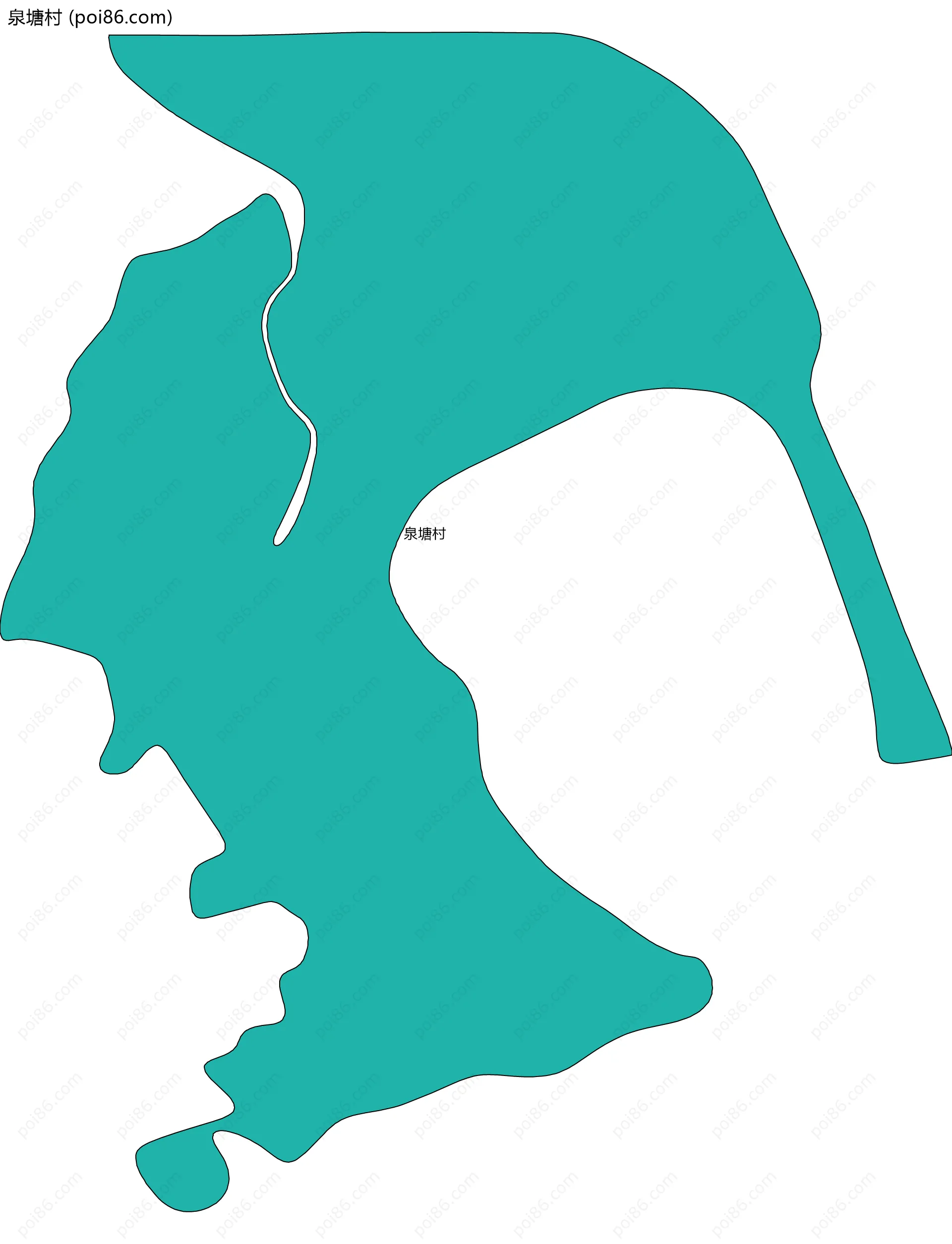 泉塘村边界地图