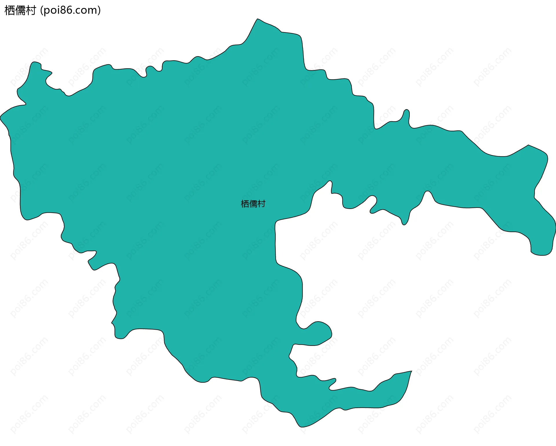 栖儒村边界地图
