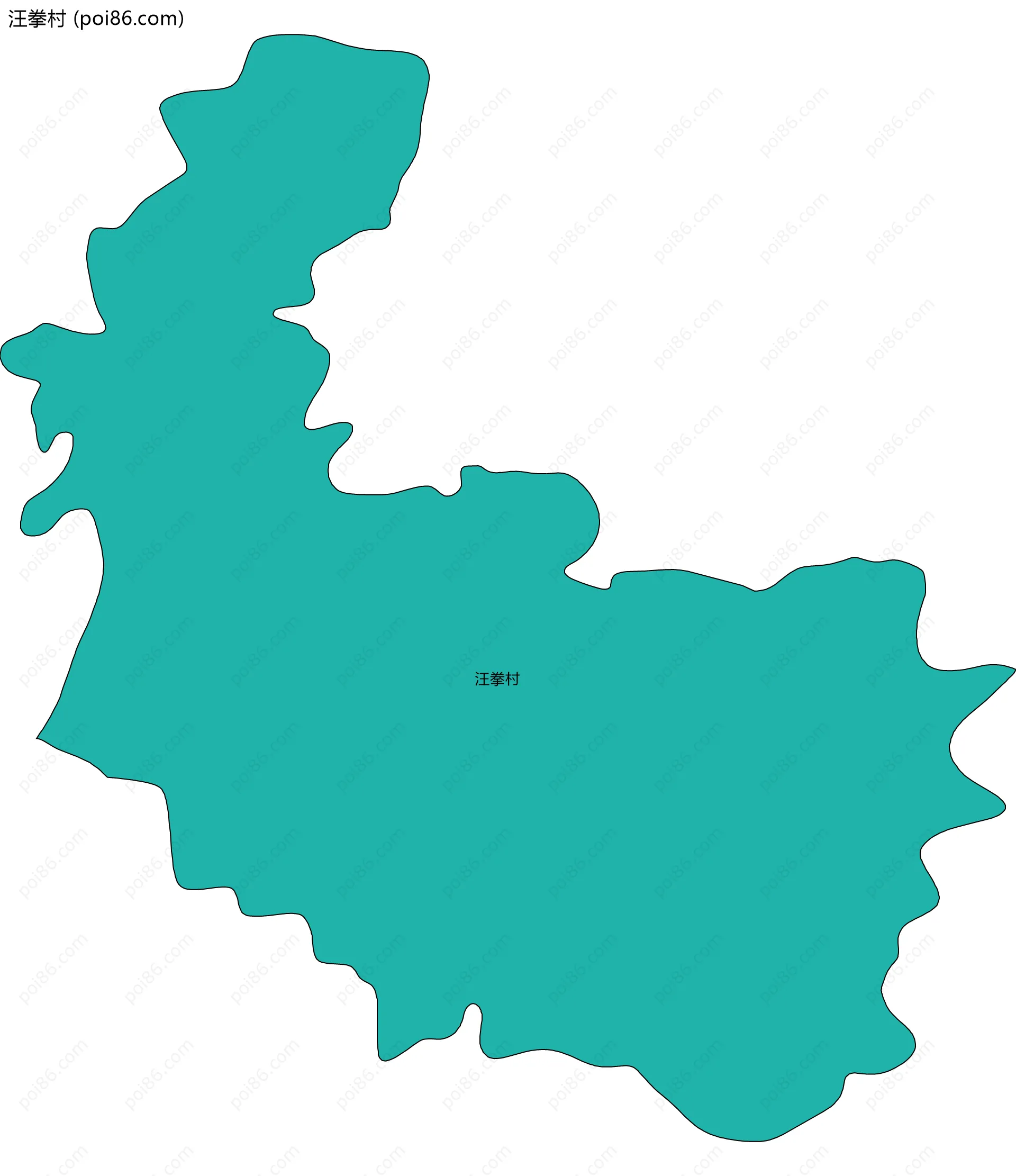 汪拳村边界地图