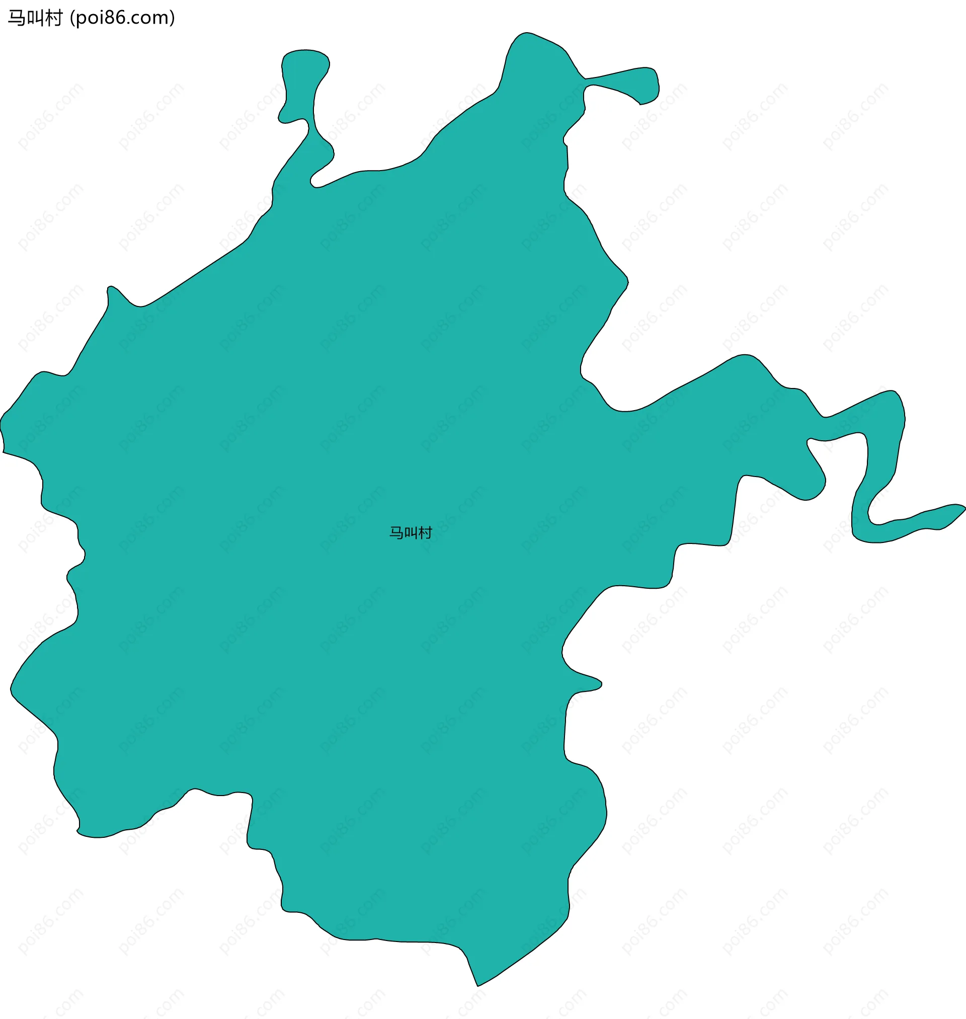 马叫村边界地图