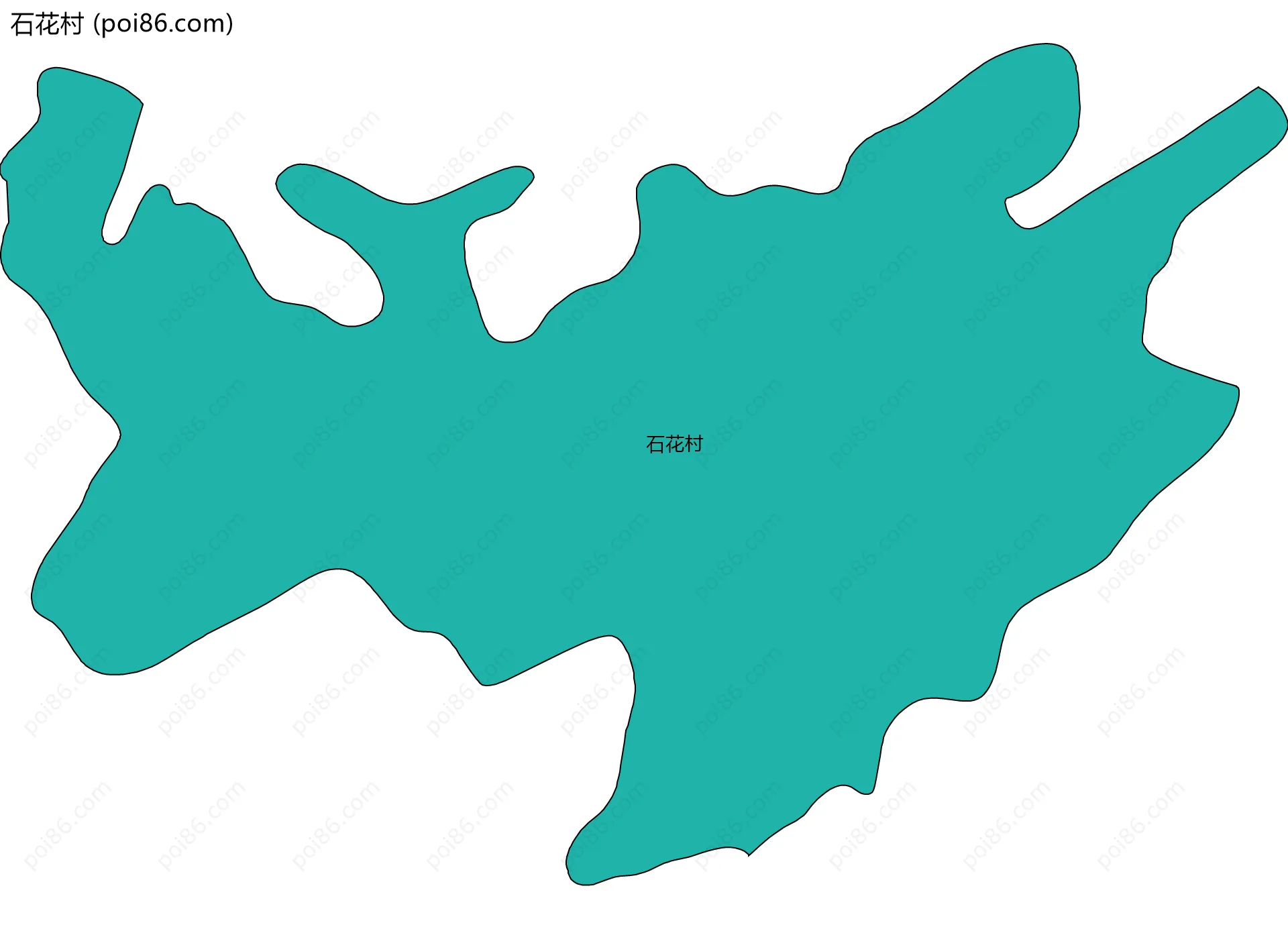 石花村边界地图