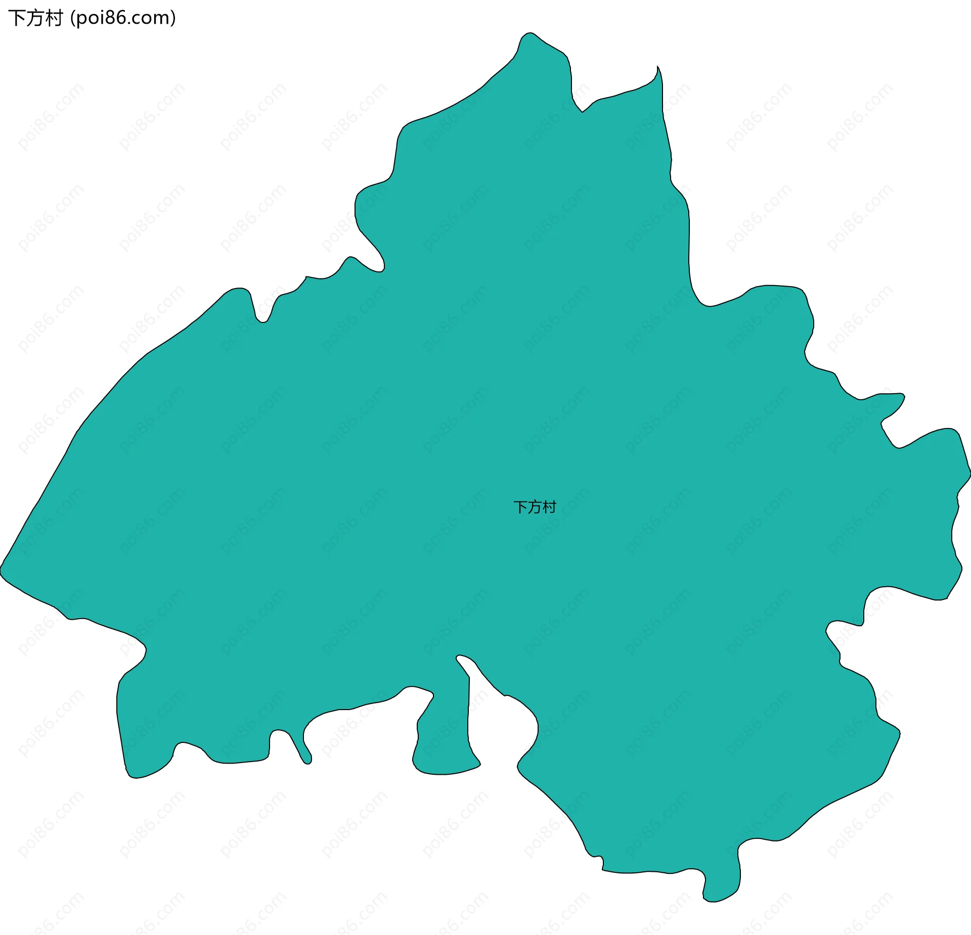 下方村边界地图