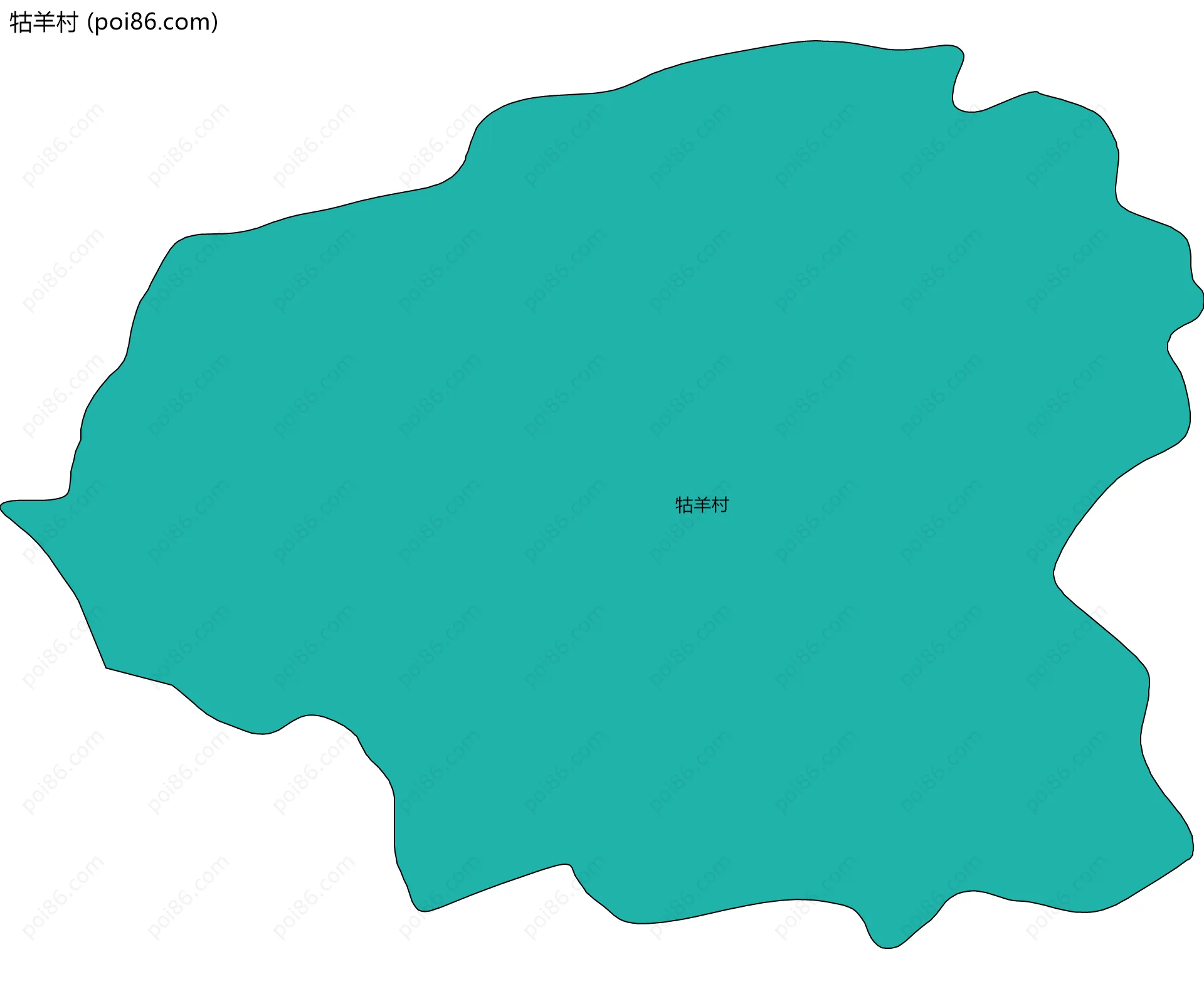 牯羊村边界地图