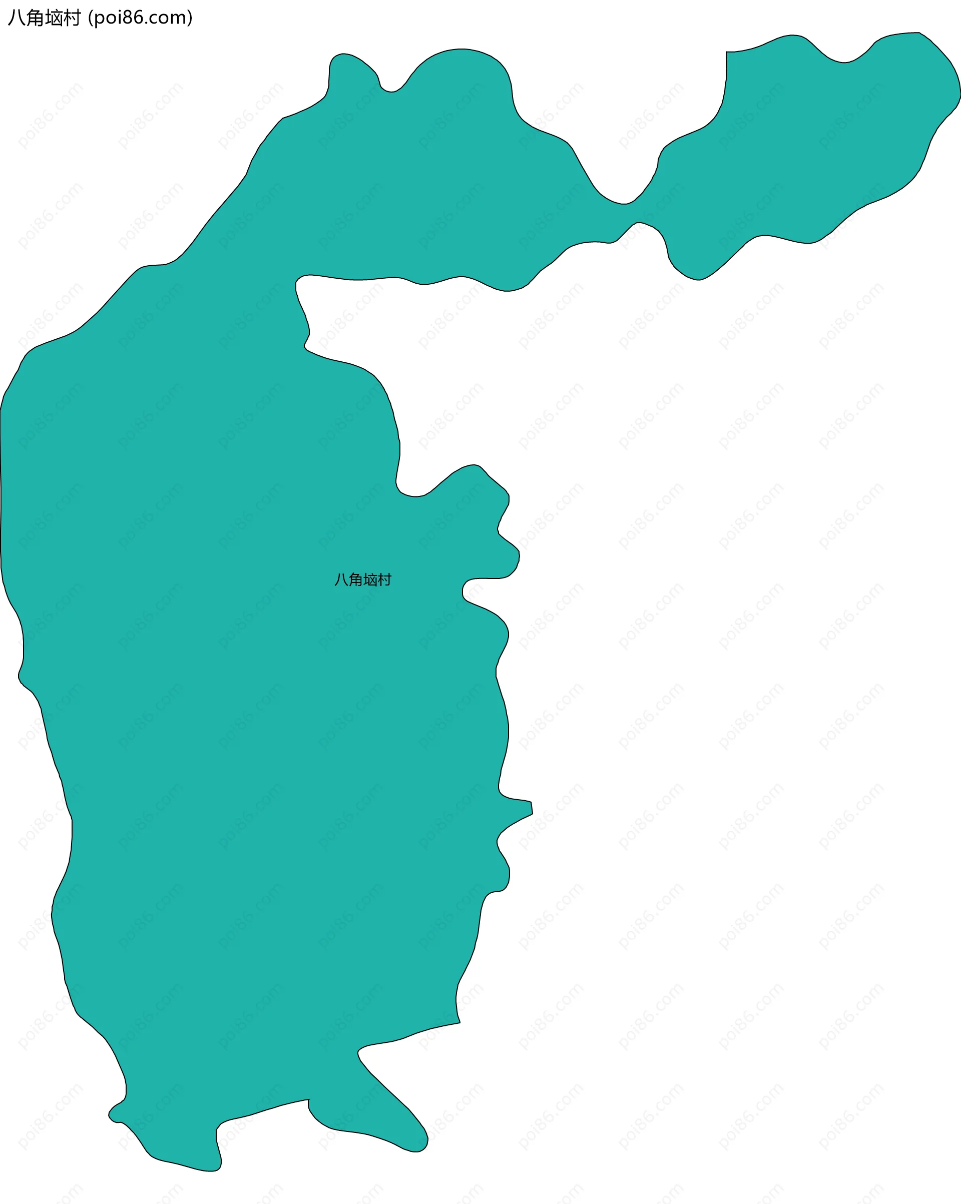 八角垴村边界地图