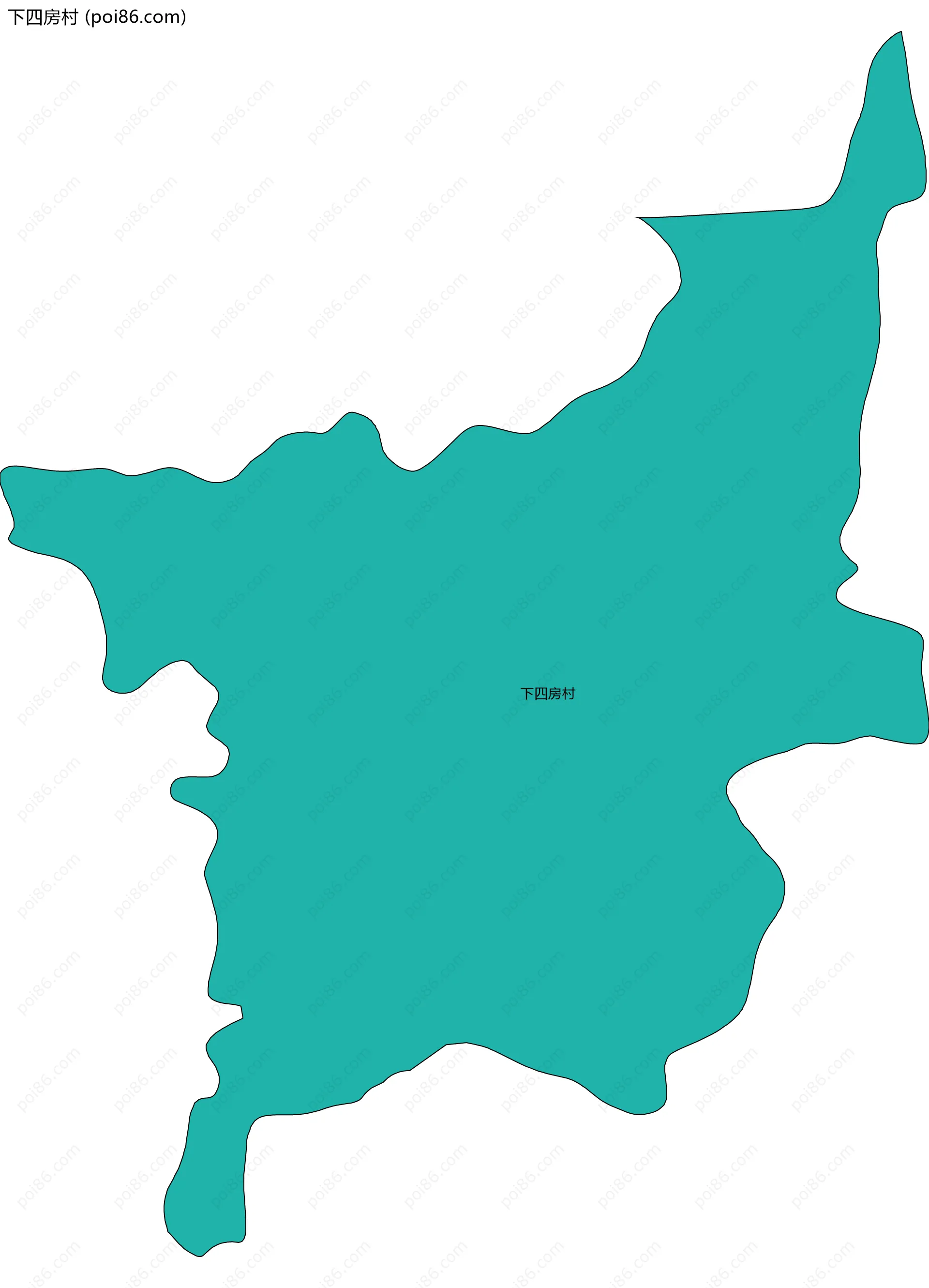 下四房村边界地图