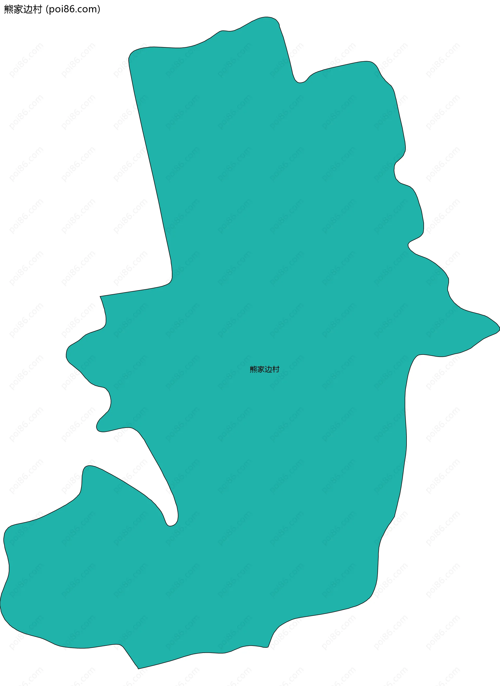 熊家边村边界地图