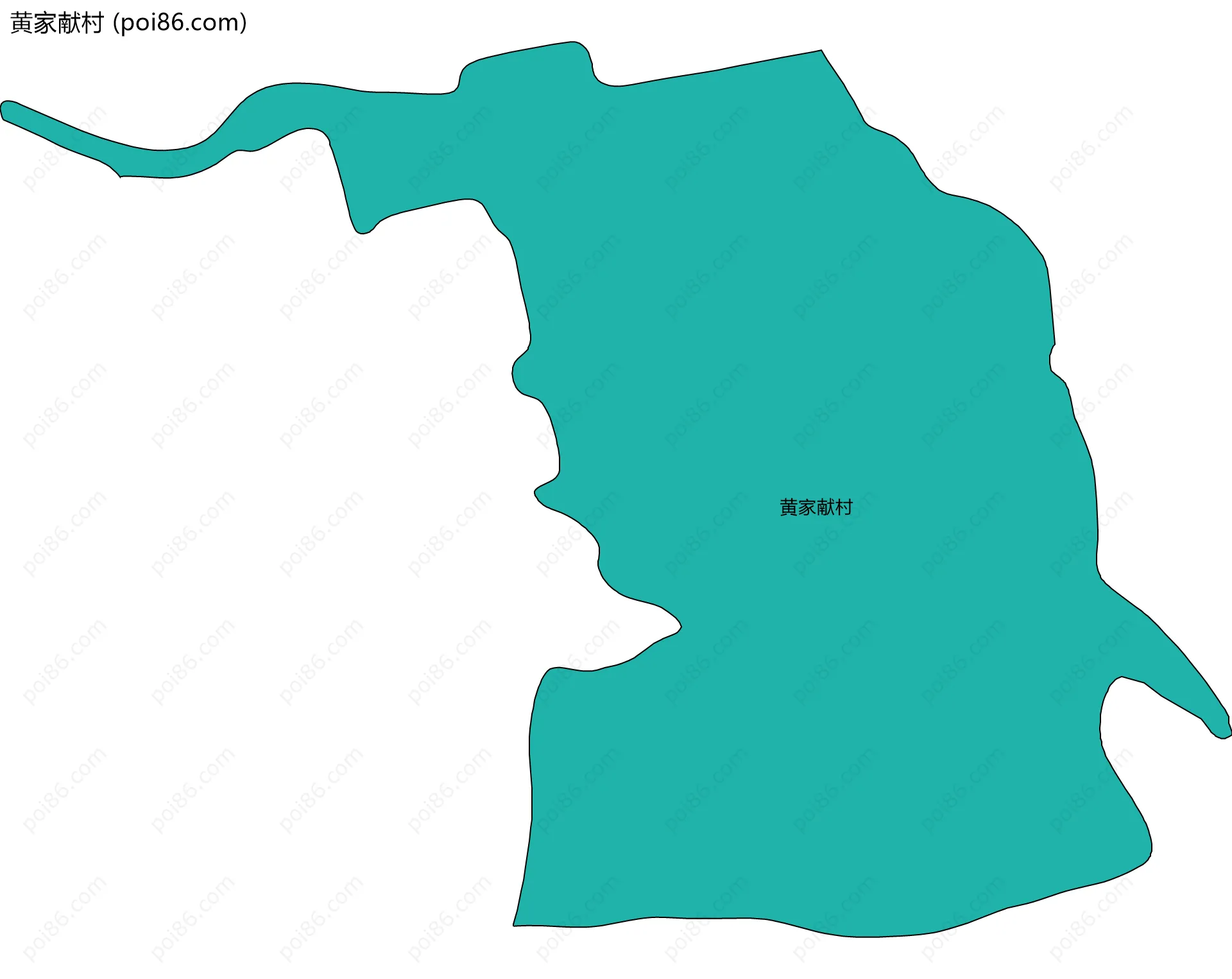 黄家献村边界地图