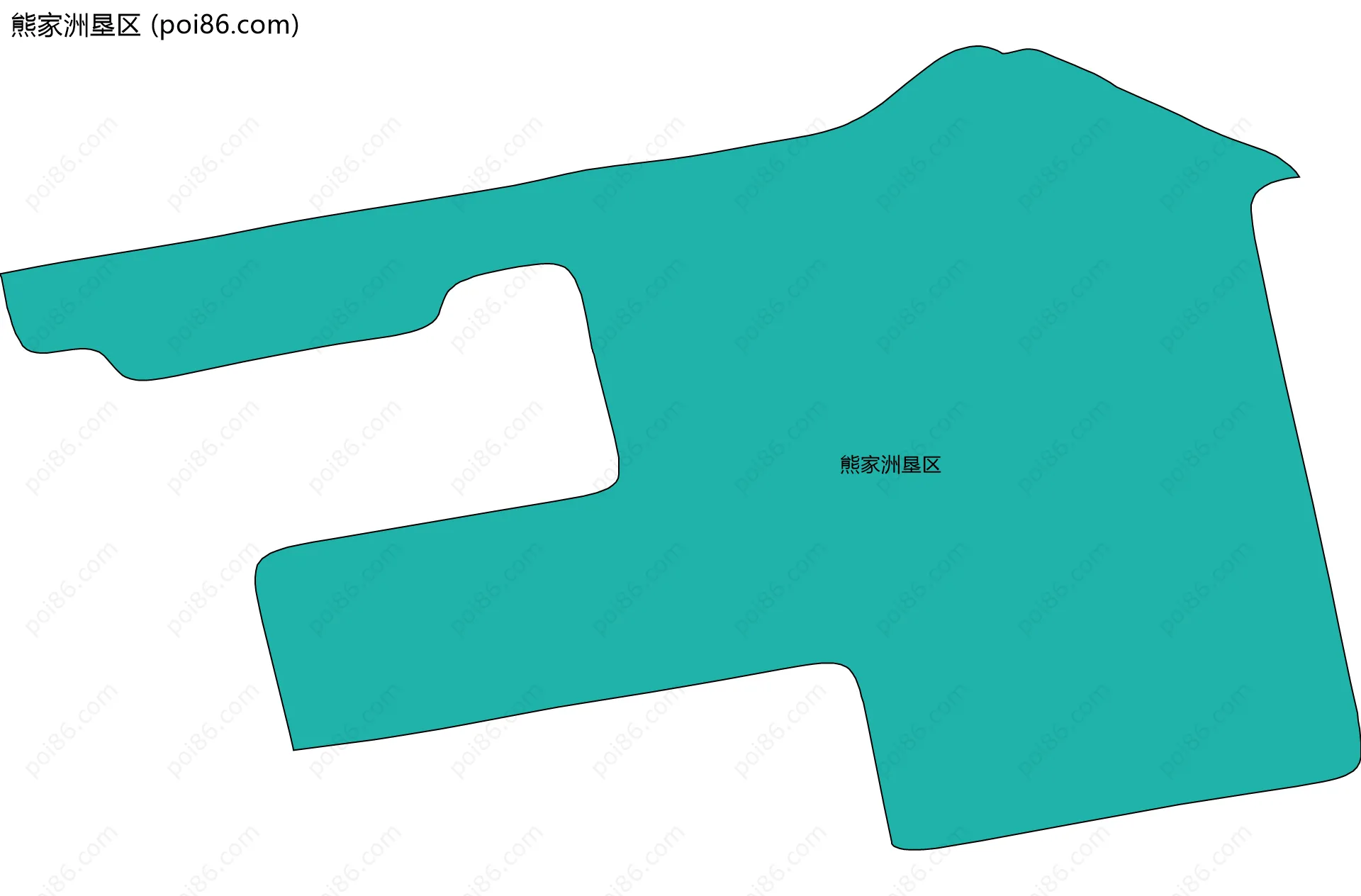 熊家洲垦区边界地图