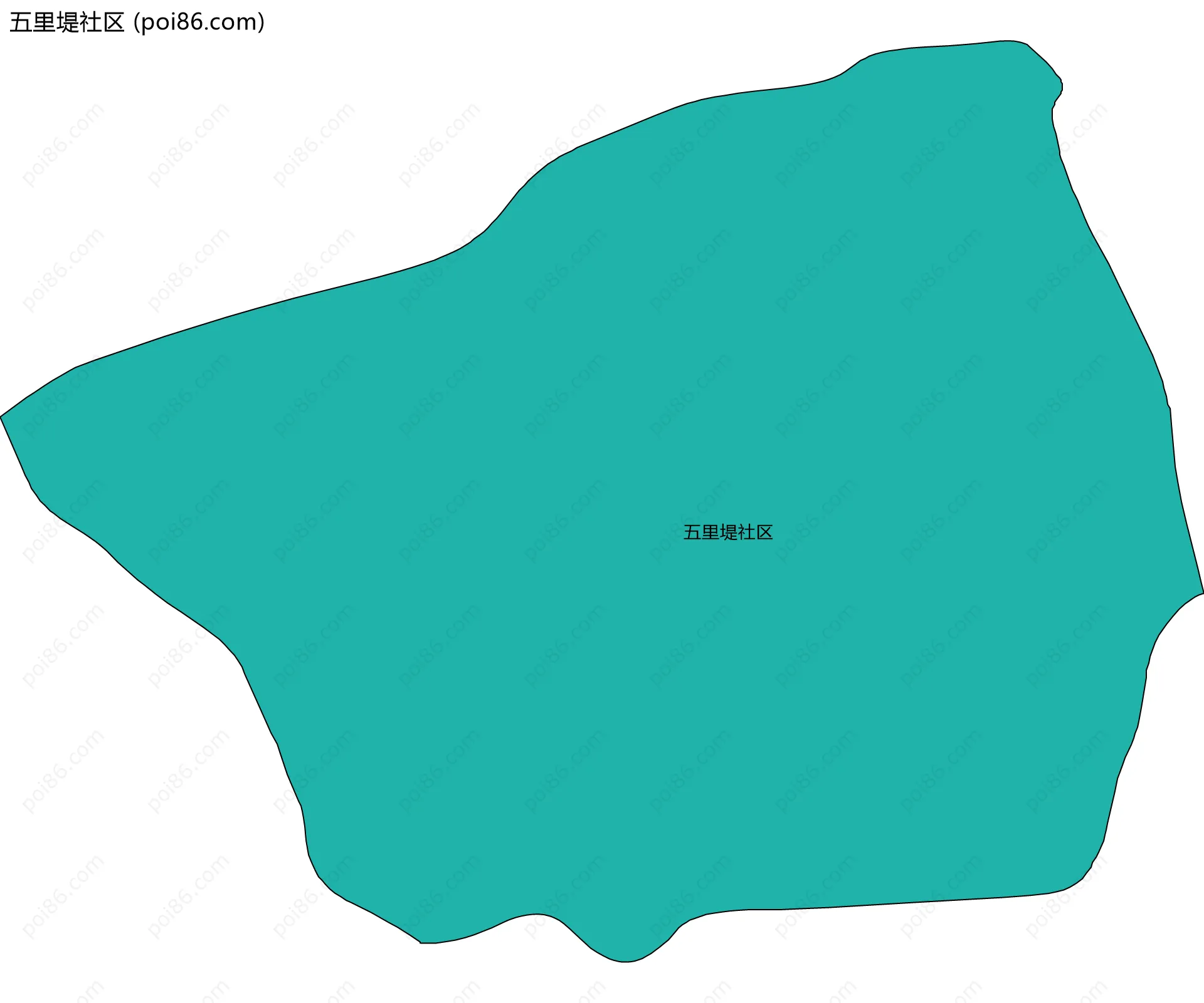 五里堤社区边界地图