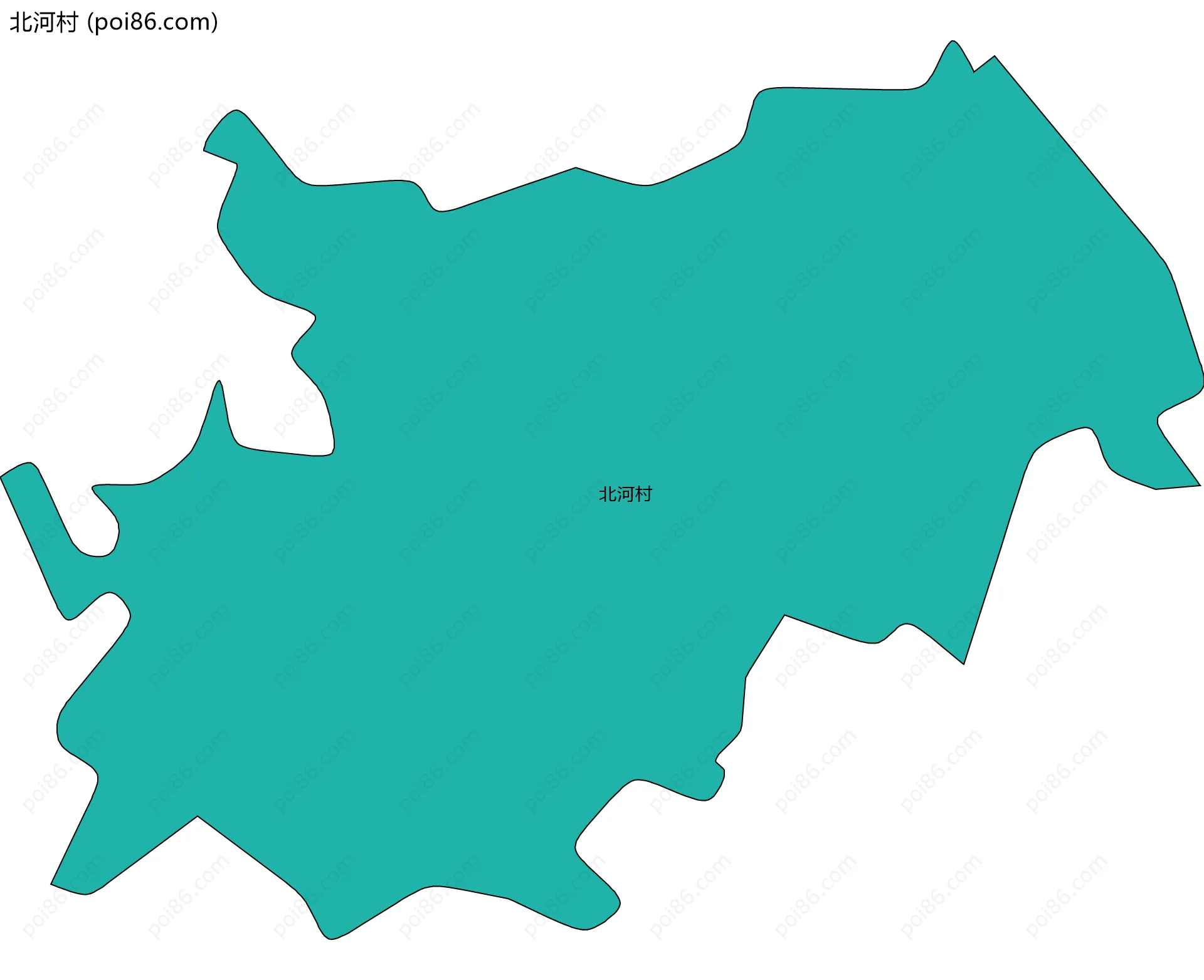 北河村边界地图