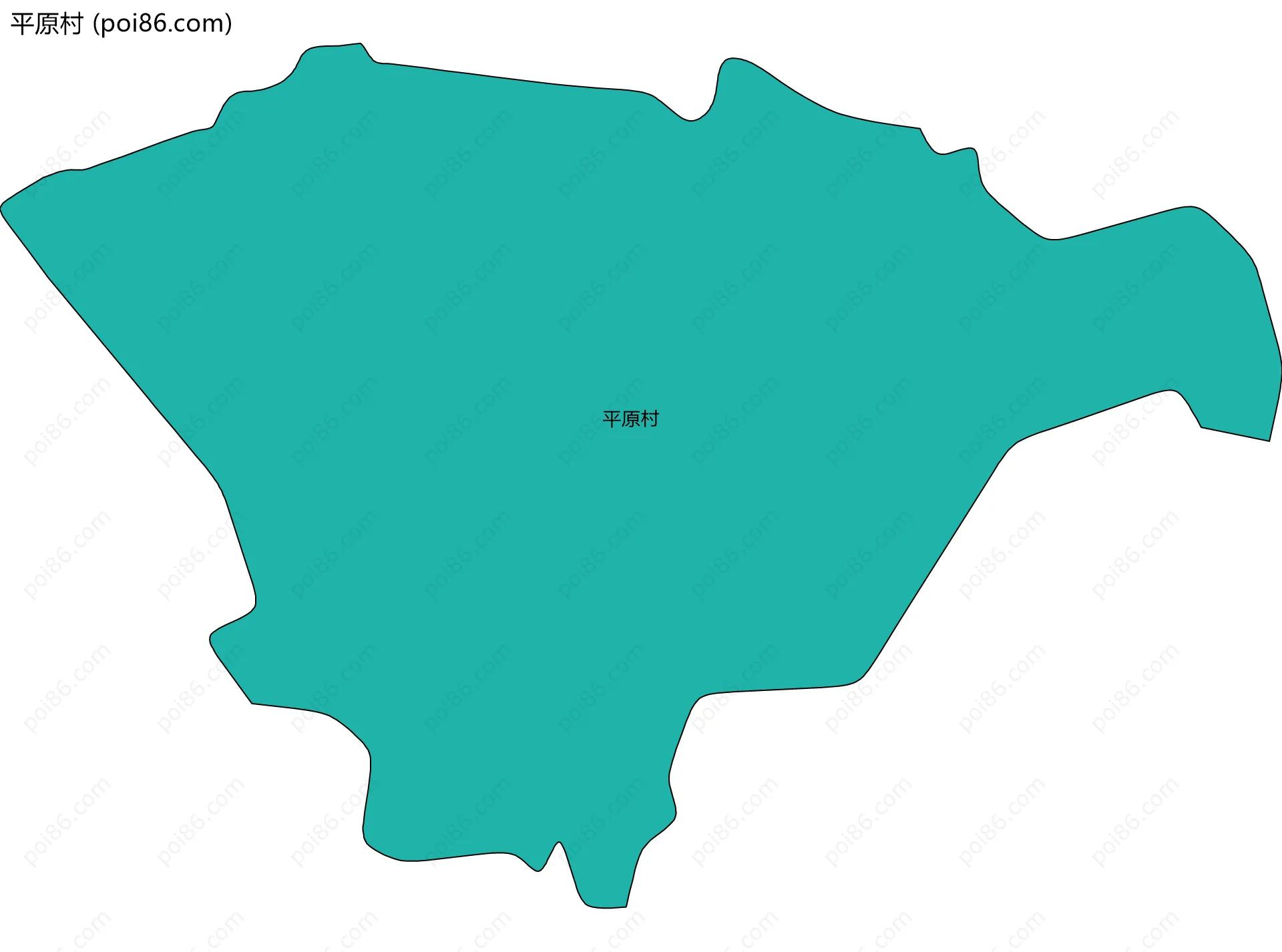 平原村边界地图