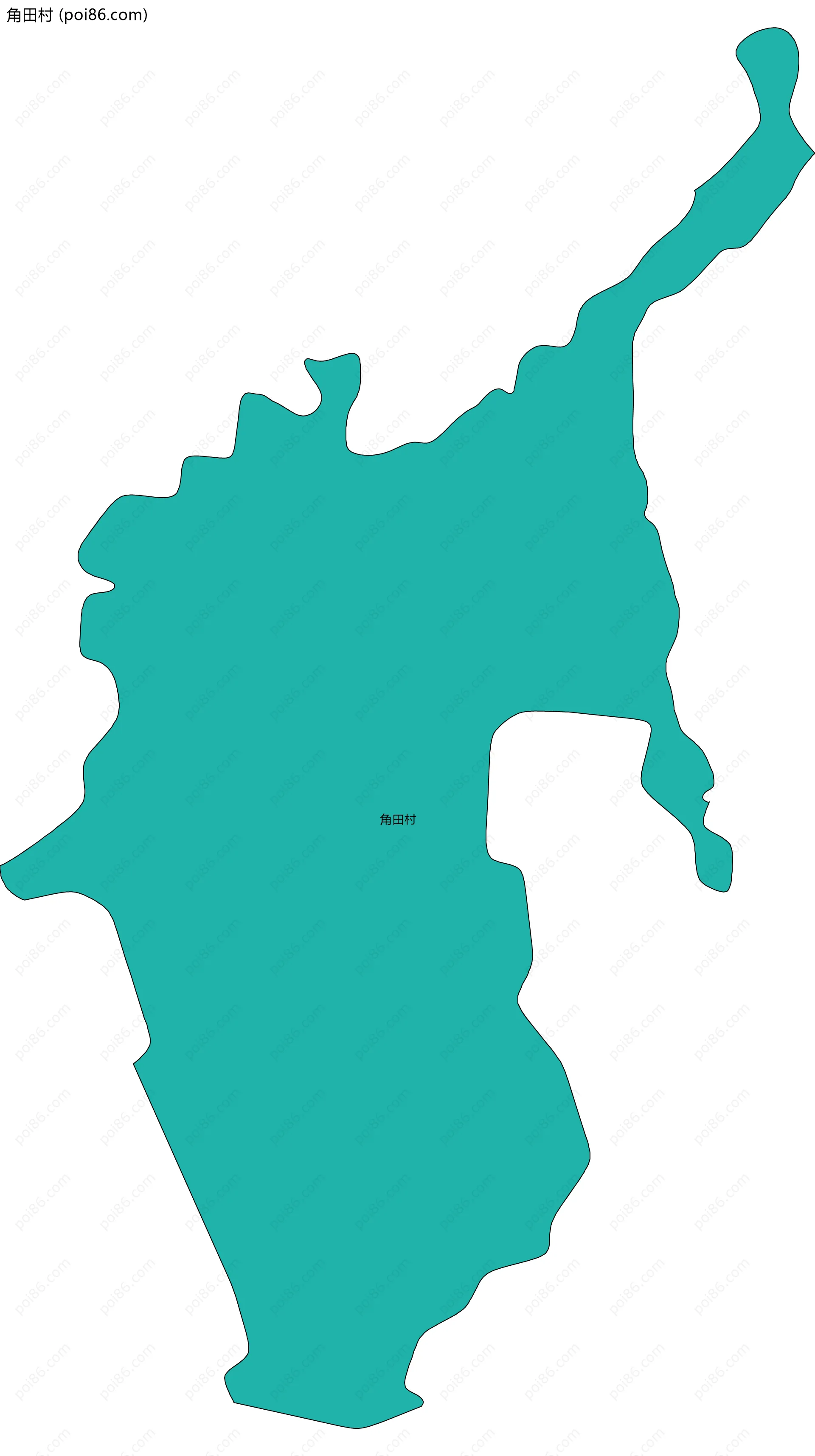 角田村边界地图