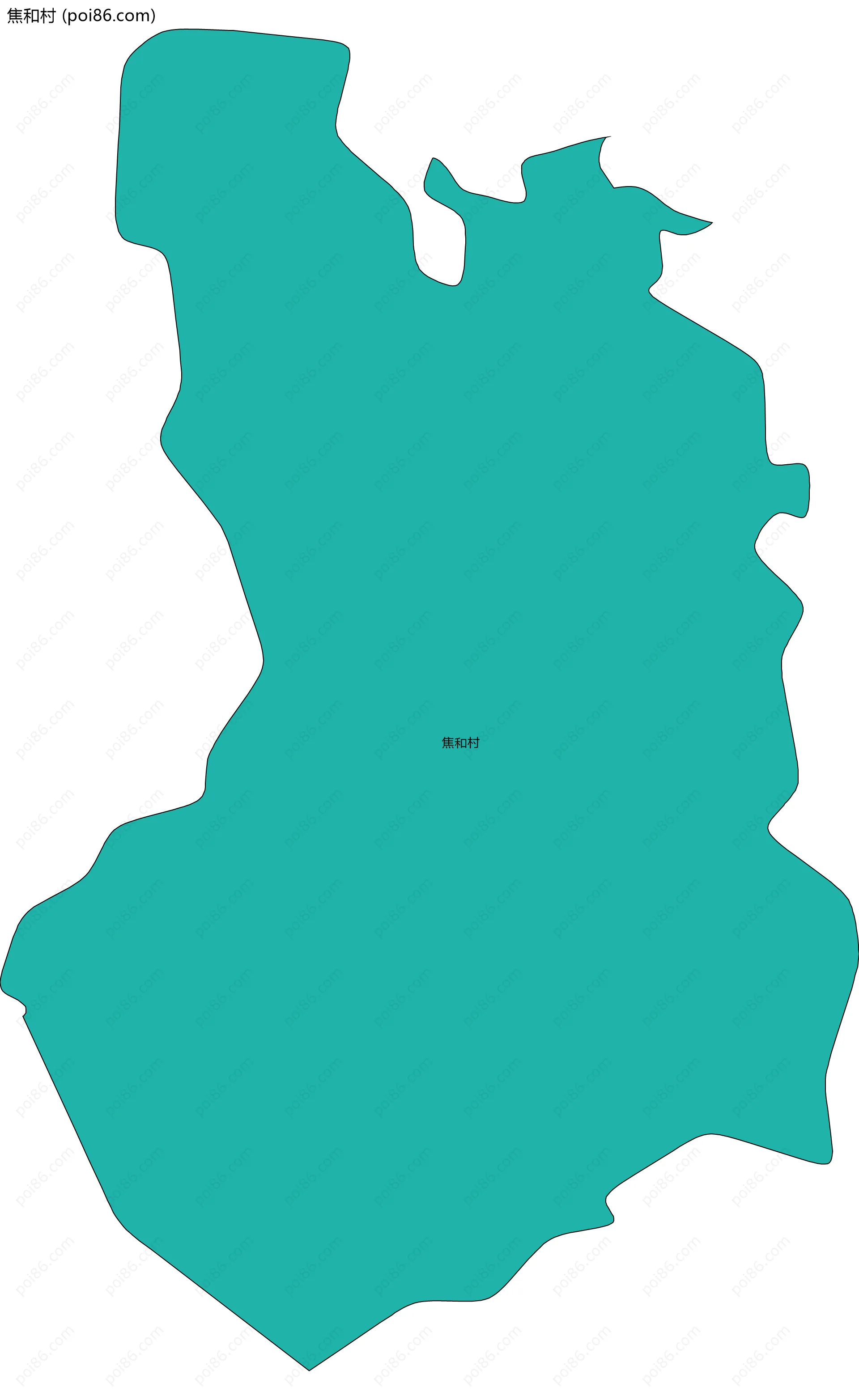 焦和村边界地图