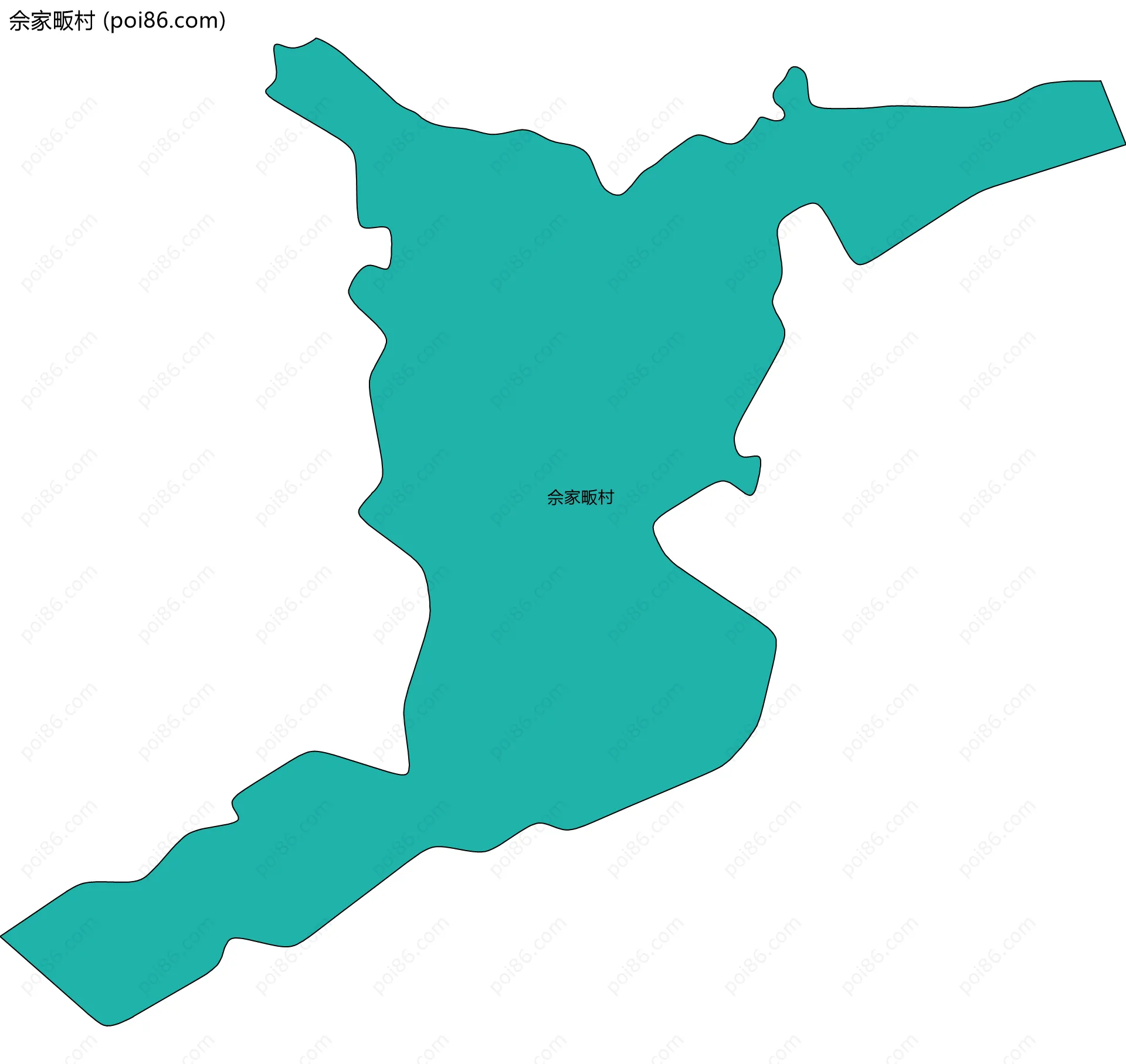 佘家畈村边界地图