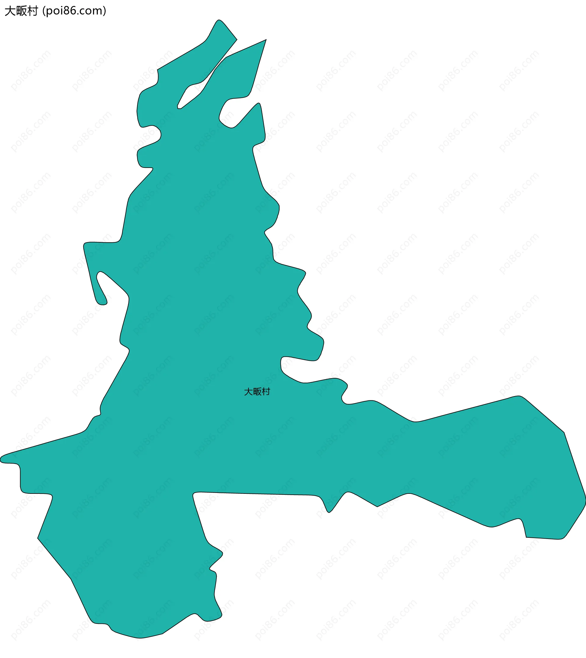 大畈村边界地图