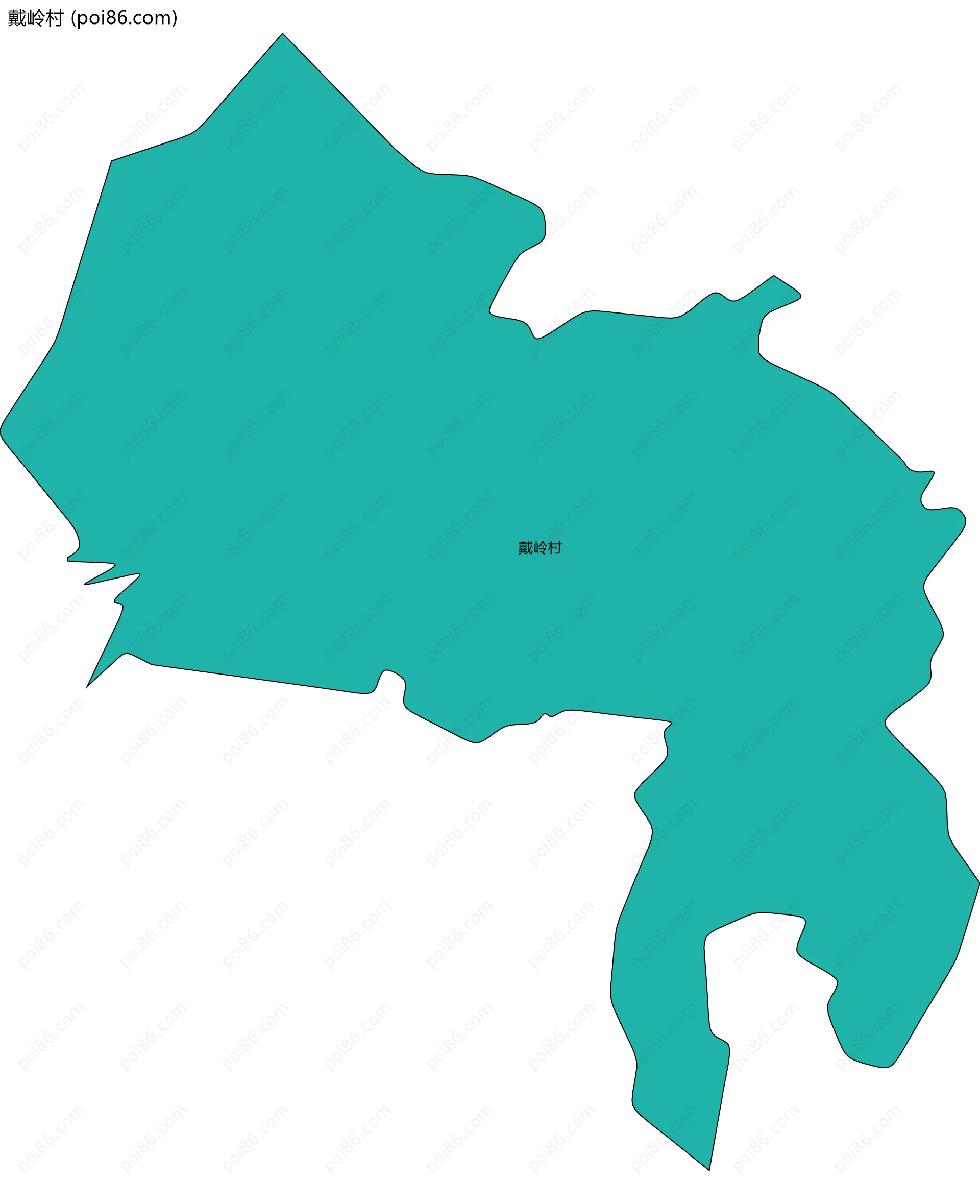 戴岭村边界地图