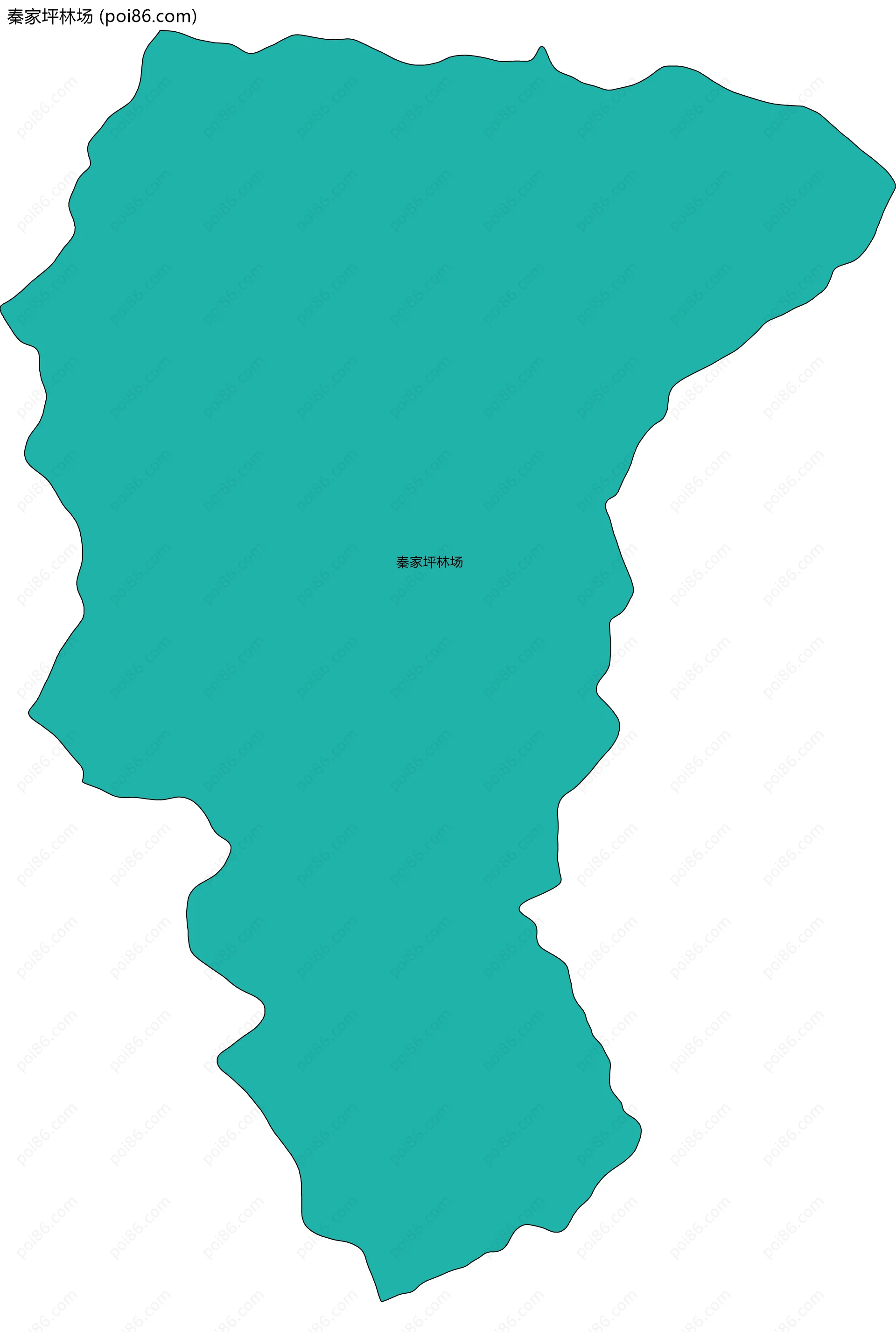 秦家坪林场边界地图