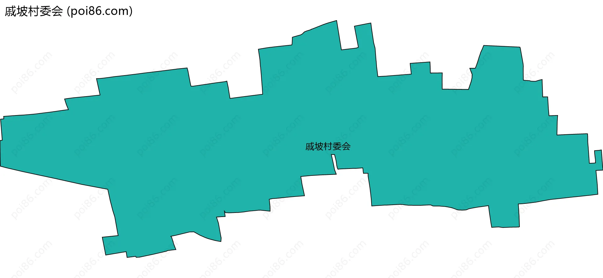 戚坡村委会边界地图