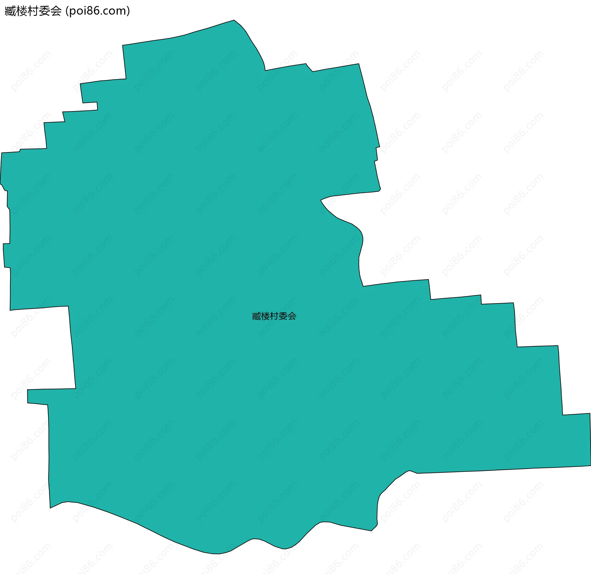 臧楼村委会边界地图