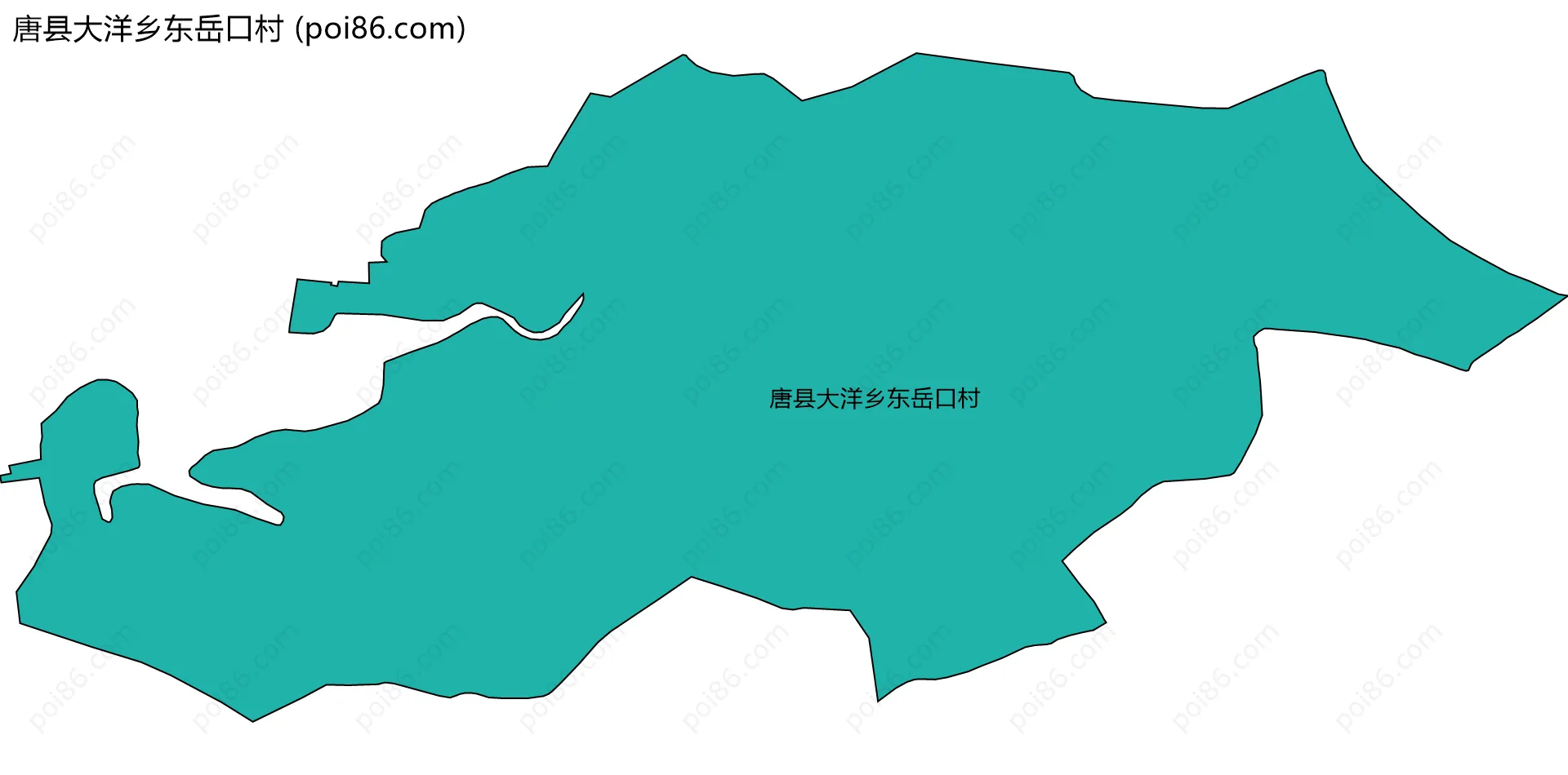 唐县大洋乡东岳口村边界地图