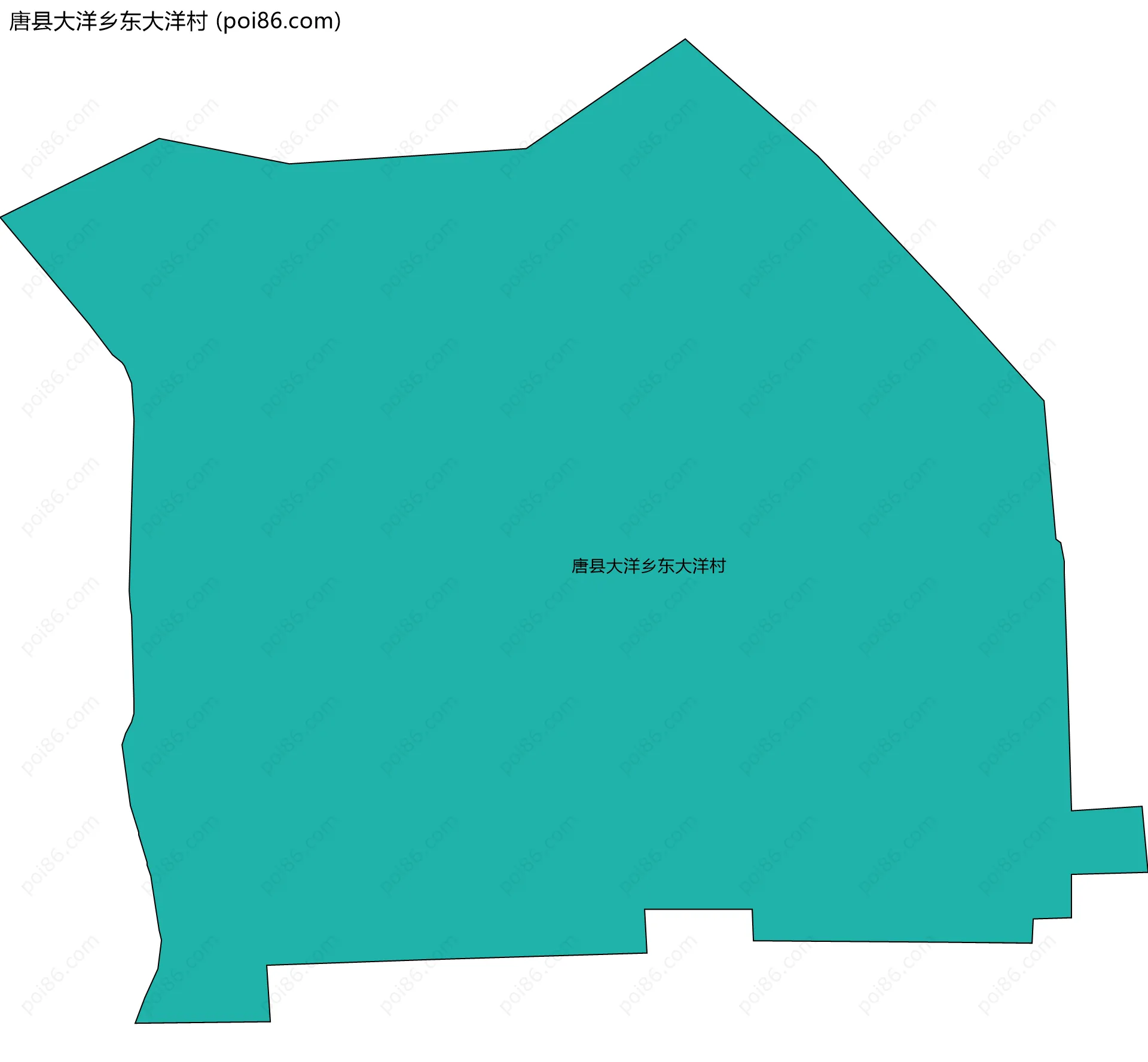 唐县大洋乡东大洋村边界地图