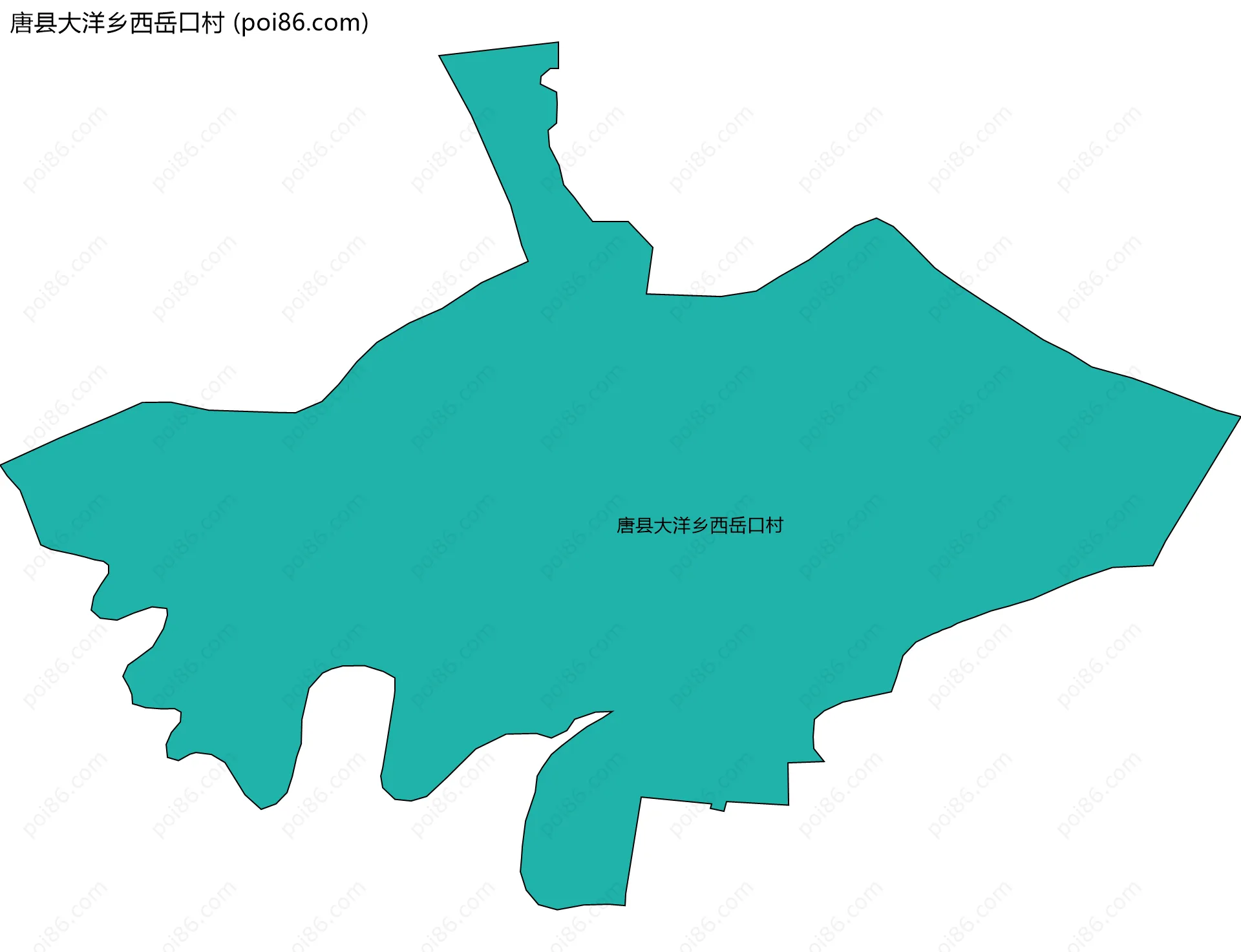 唐县大洋乡西岳口村边界地图