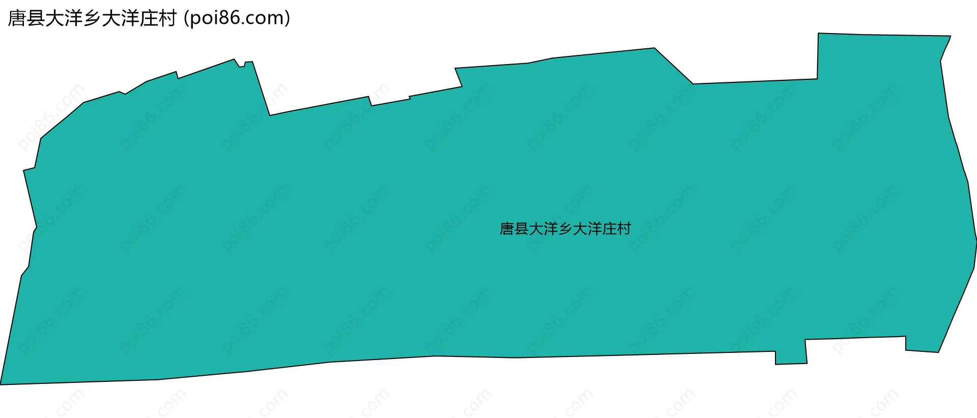 唐县大洋乡大洋庄村边界地图