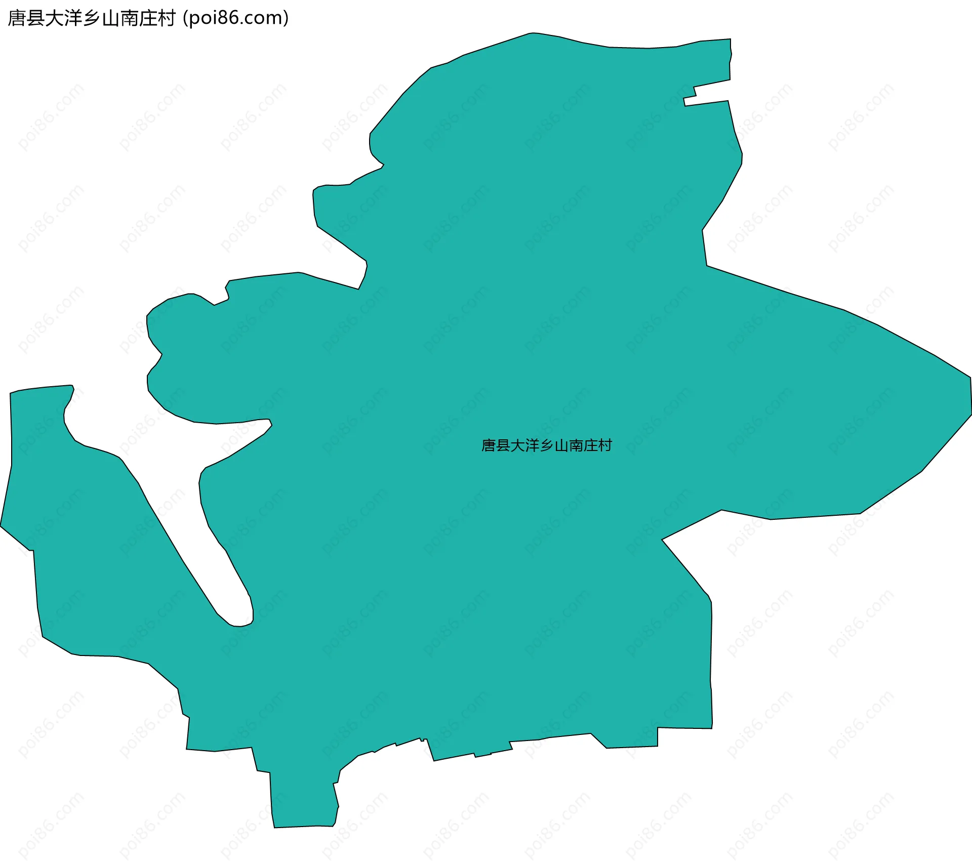 唐县大洋乡山南庄村边界地图
