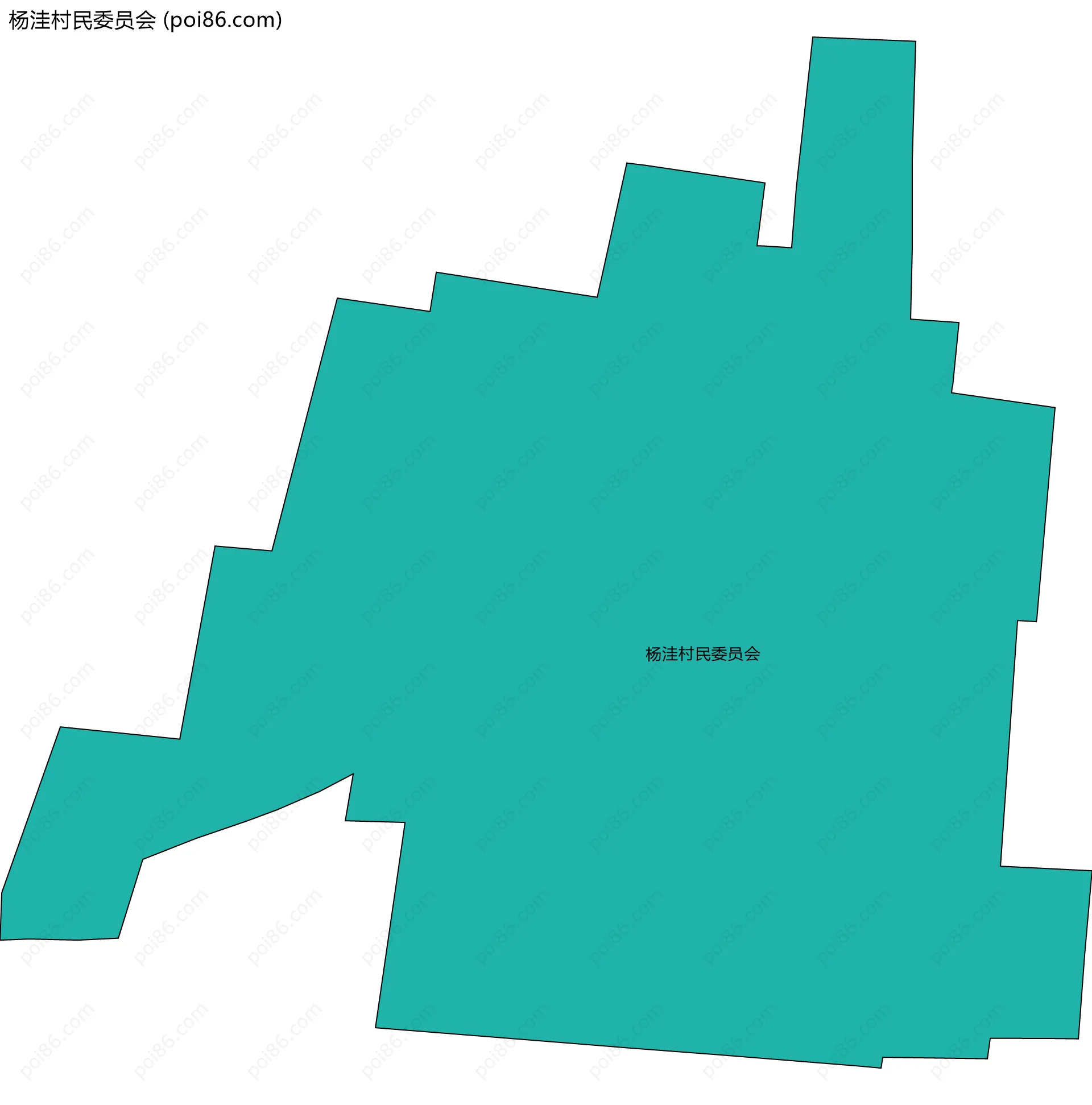 杨洼村民委员会边界地图