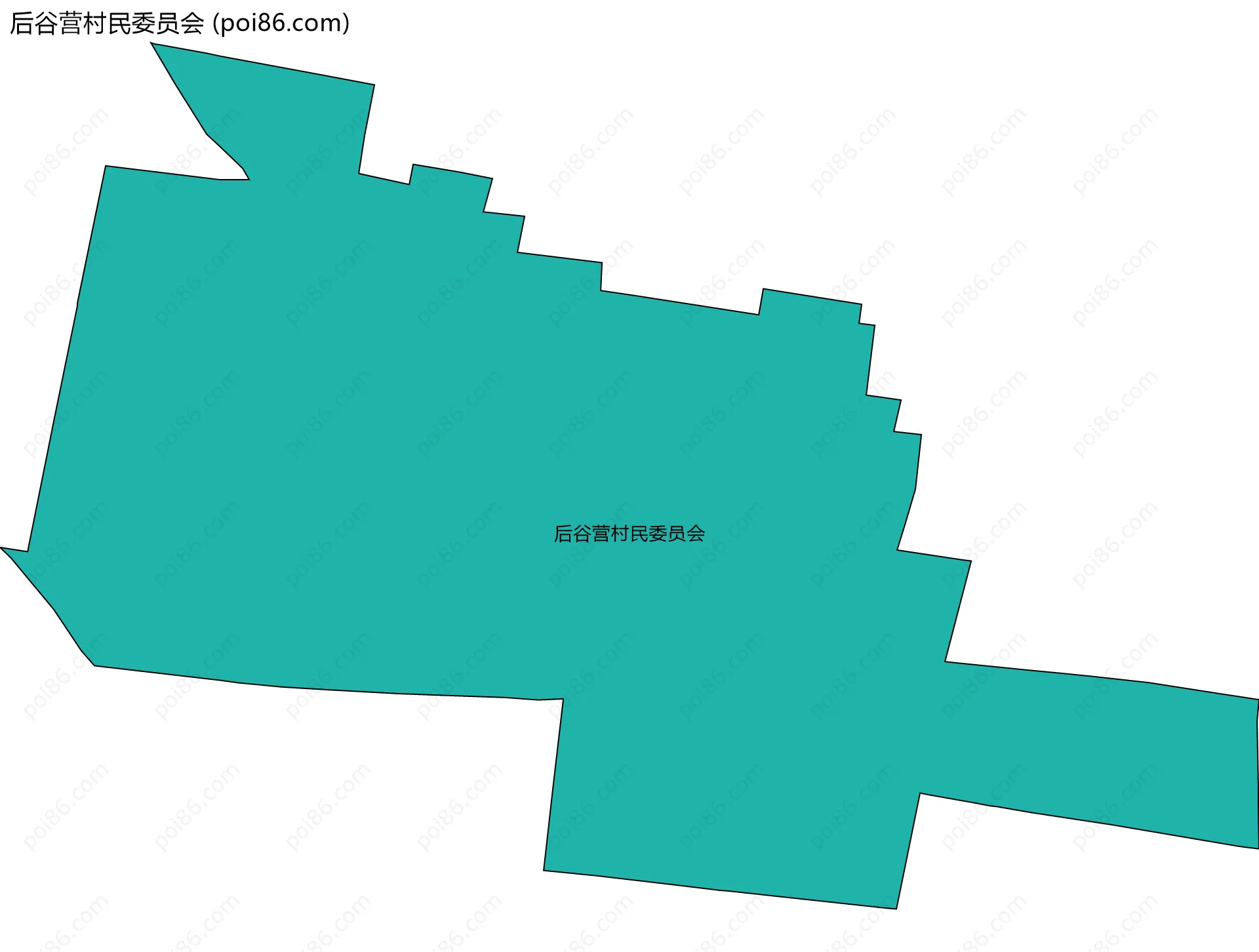 后谷营村民委员会边界地图