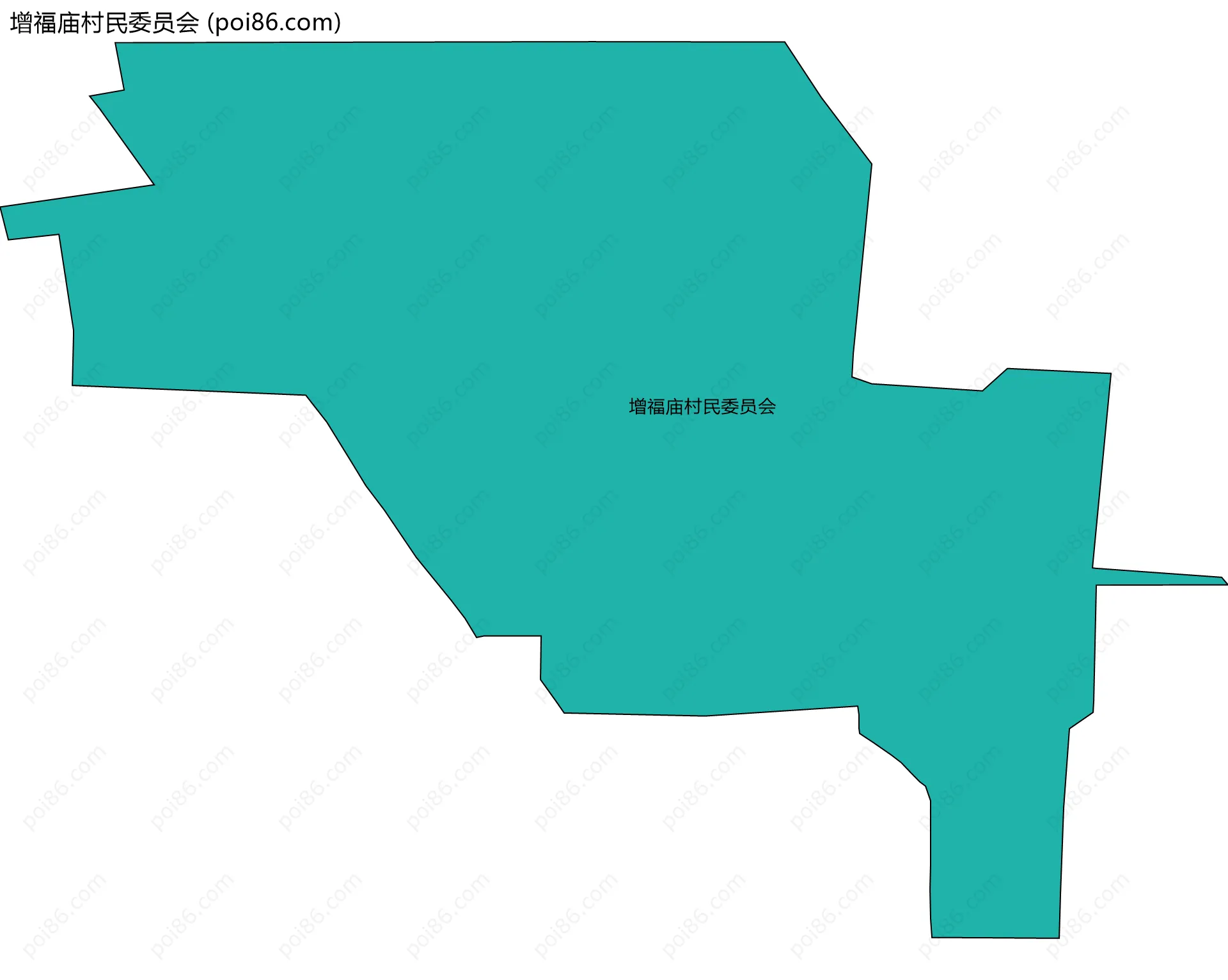 增福庙村民委员会边界地图