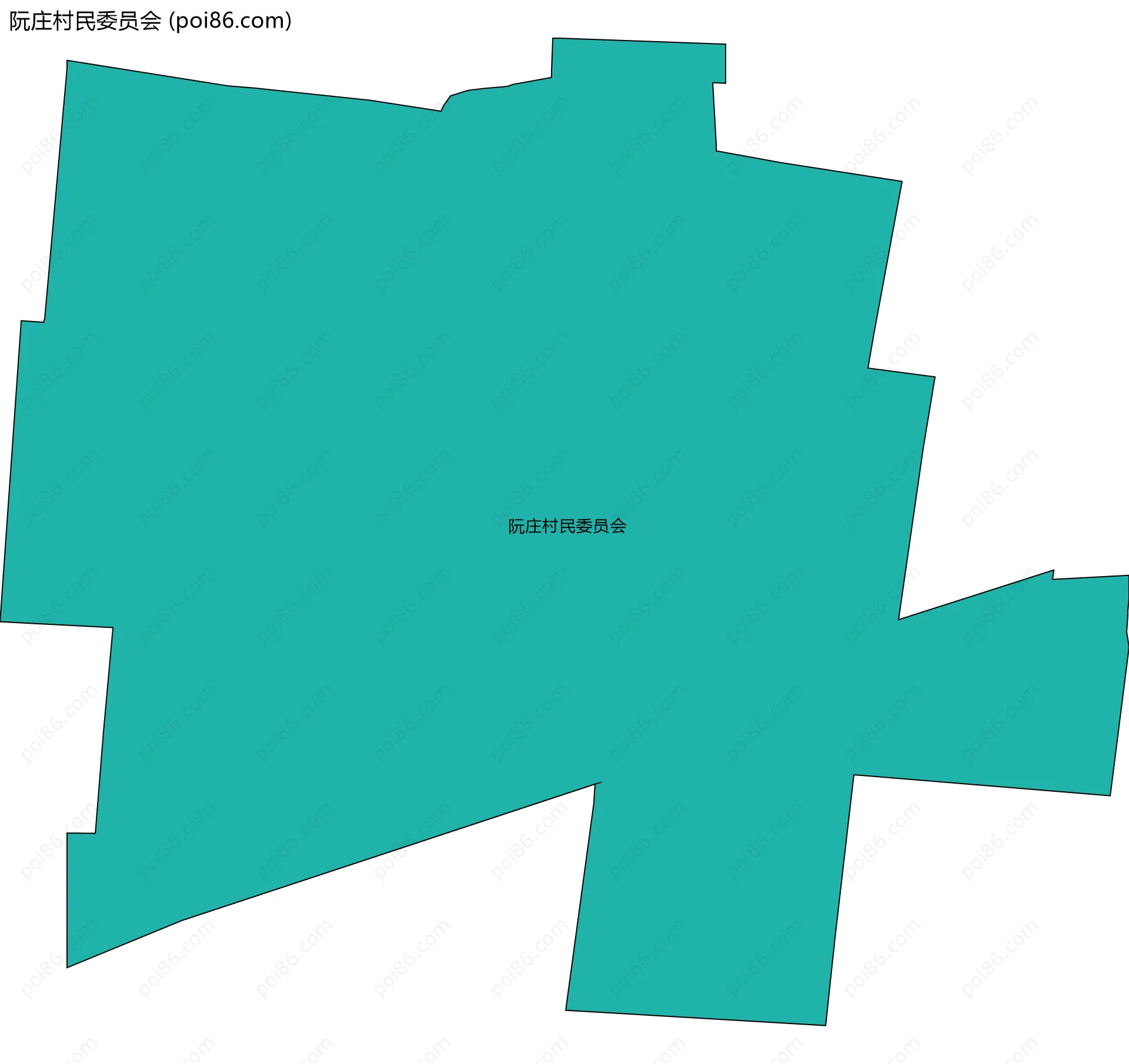 阮庄村民委员会边界地图