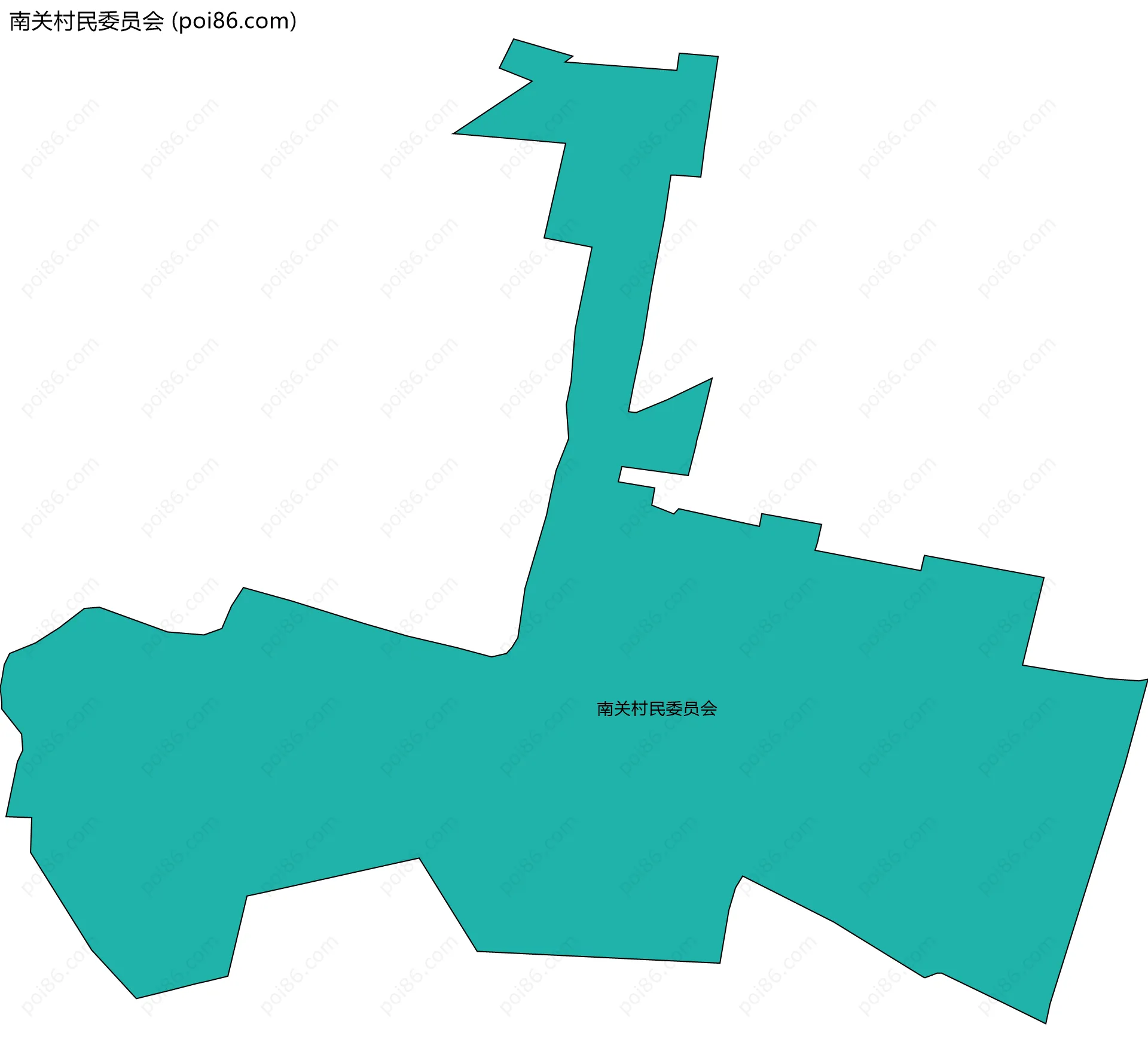 南关村民委员会边界地图