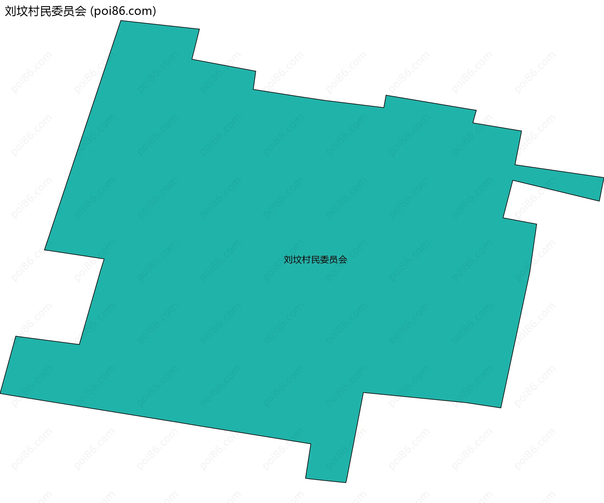 刘坟村民委员会边界地图