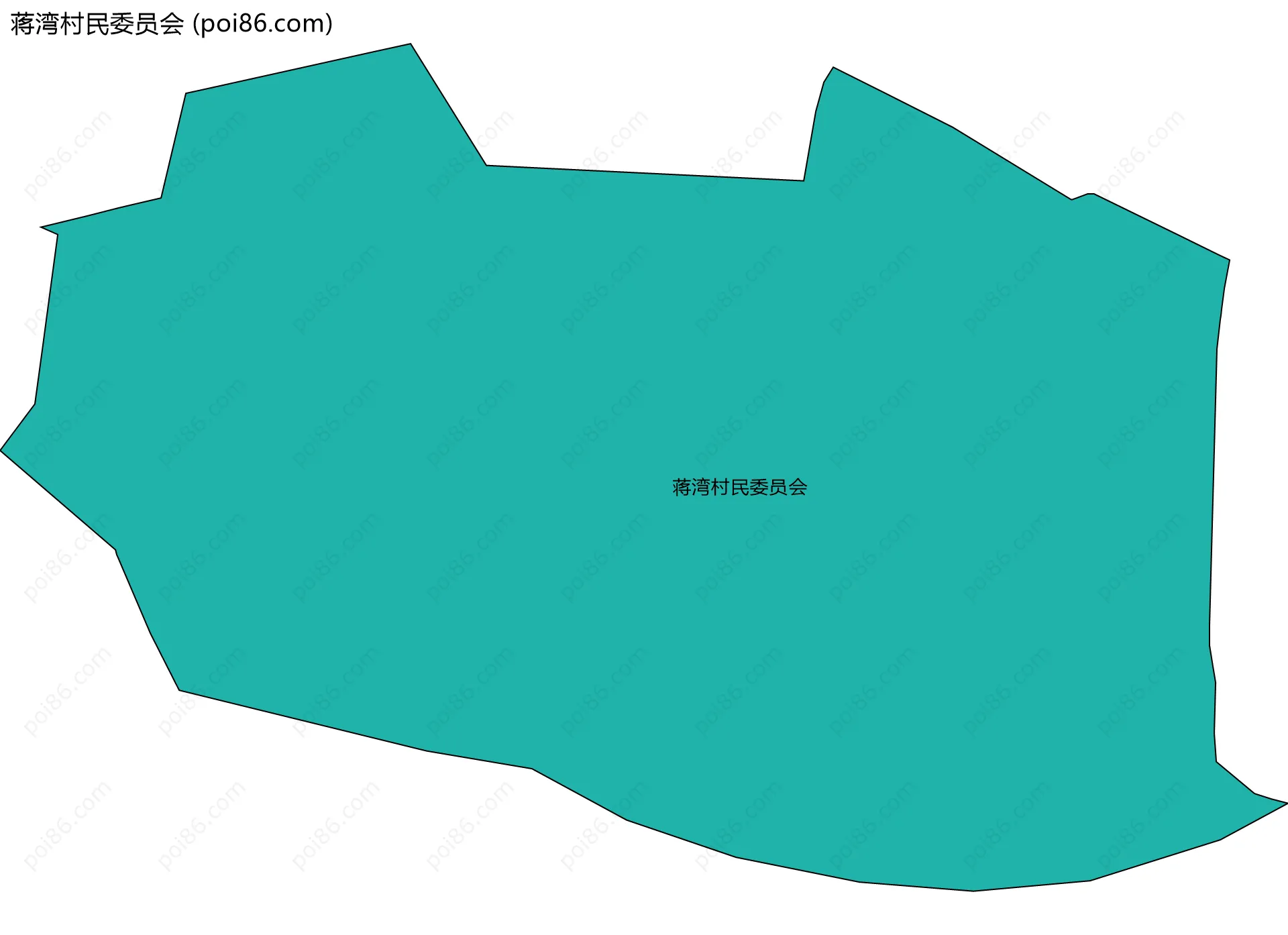 蒋湾村民委员会边界地图