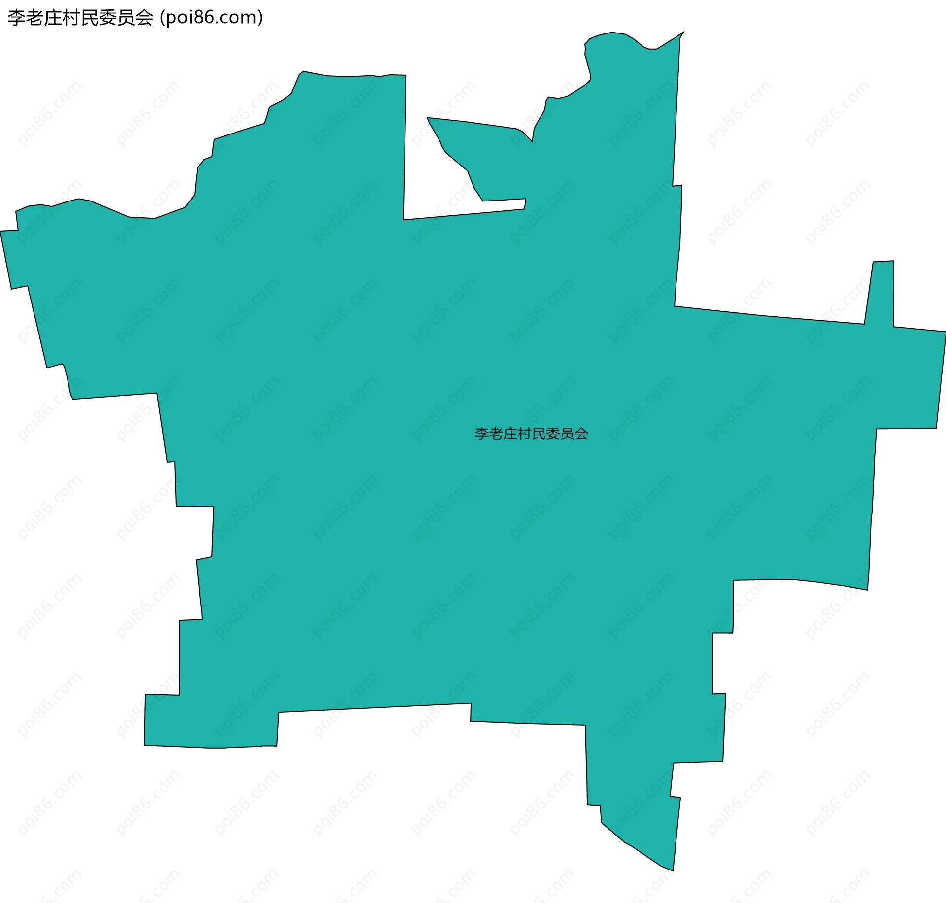 李老庄村民委员会边界地图