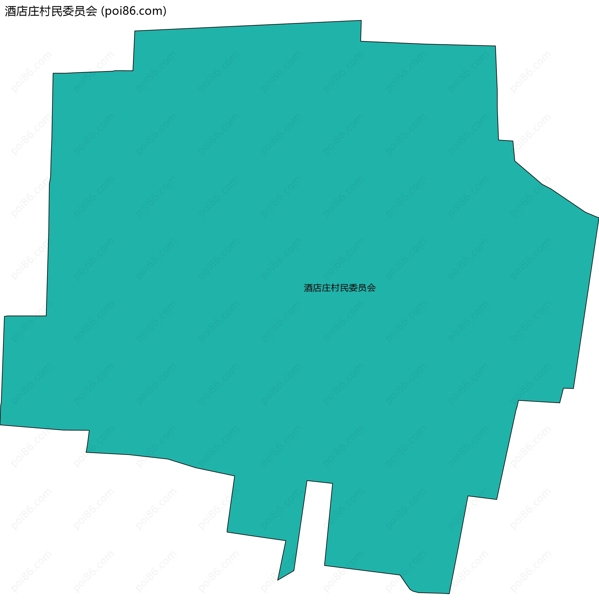 酒店庄村民委员会边界地图