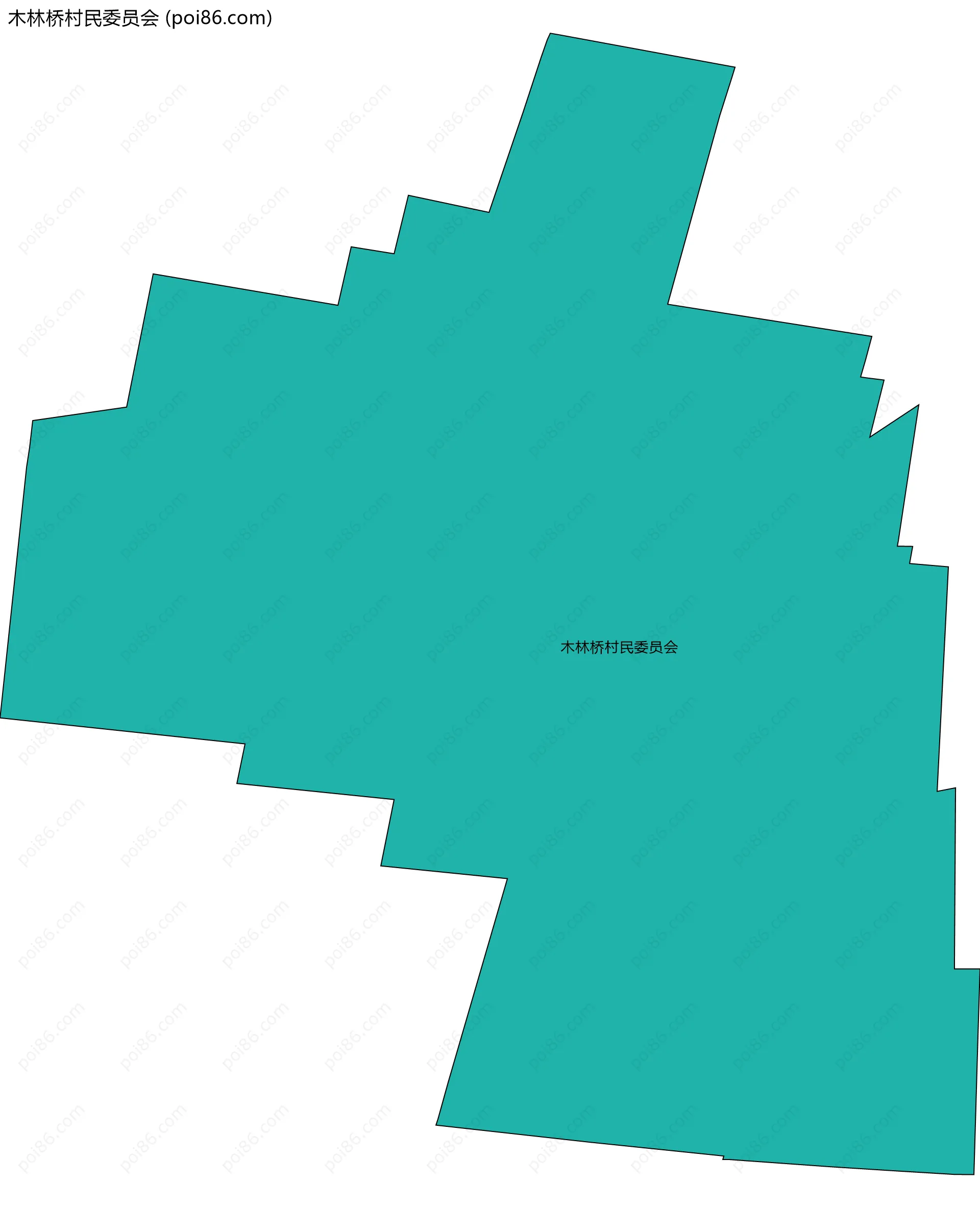 木林桥村民委员会边界地图