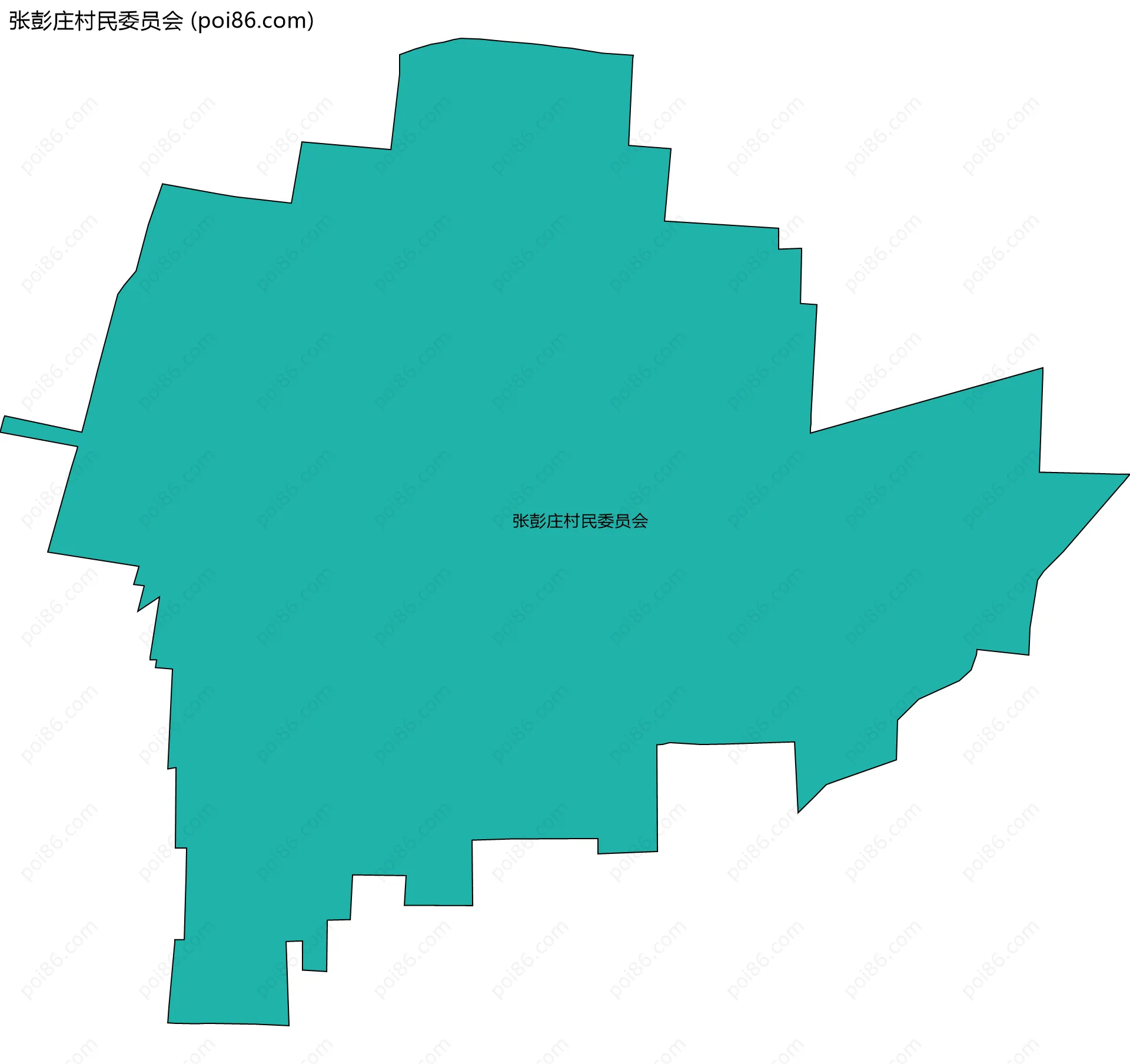张彭庄村民委员会边界地图