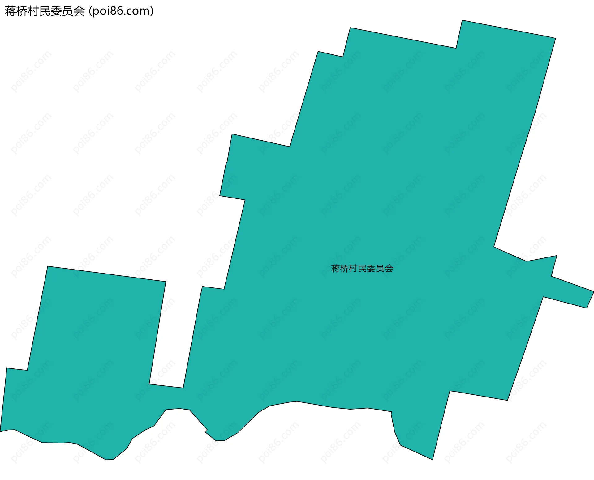 蒋桥村民委员会边界地图