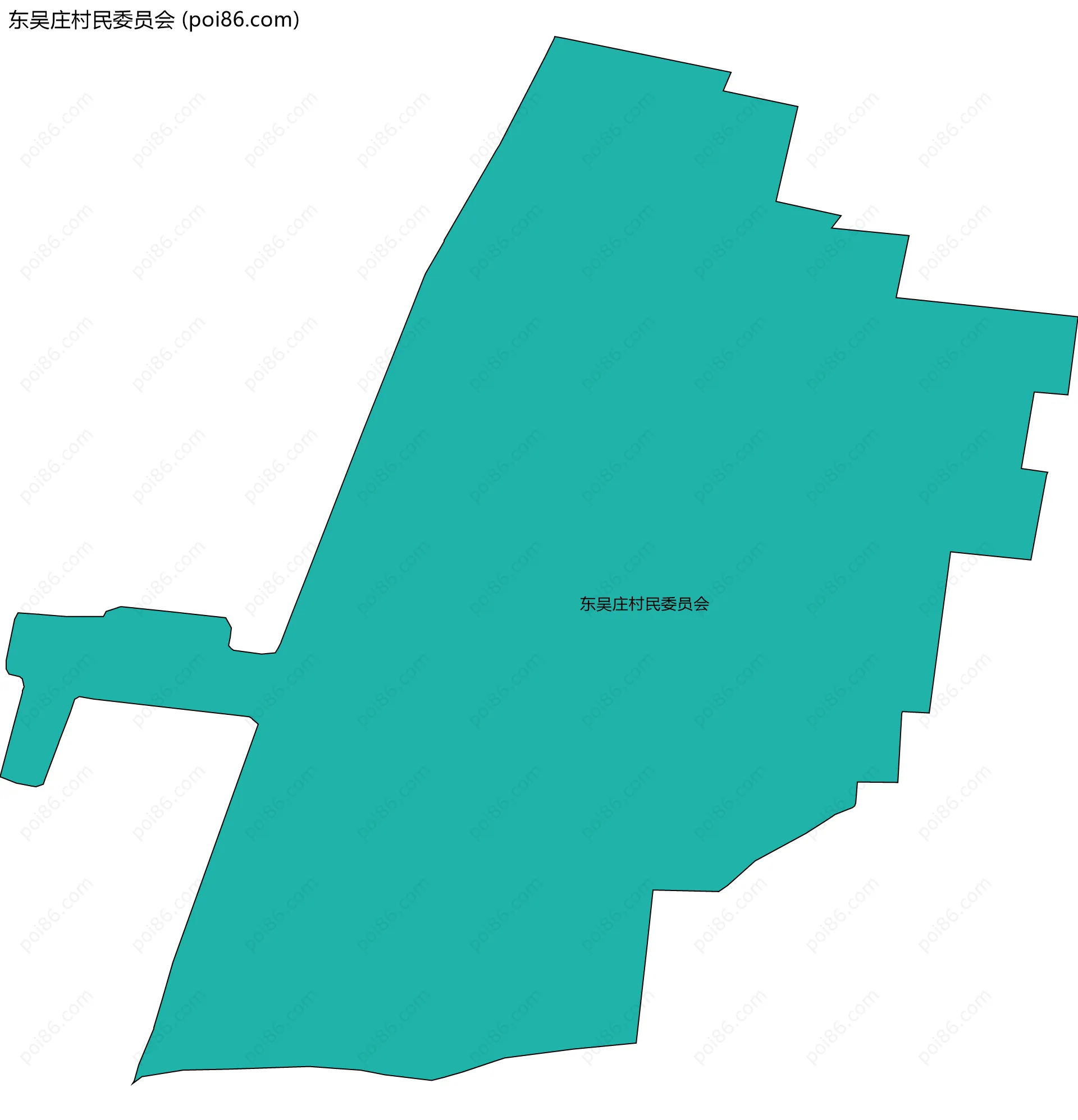 东吴庄村民委员会边界地图