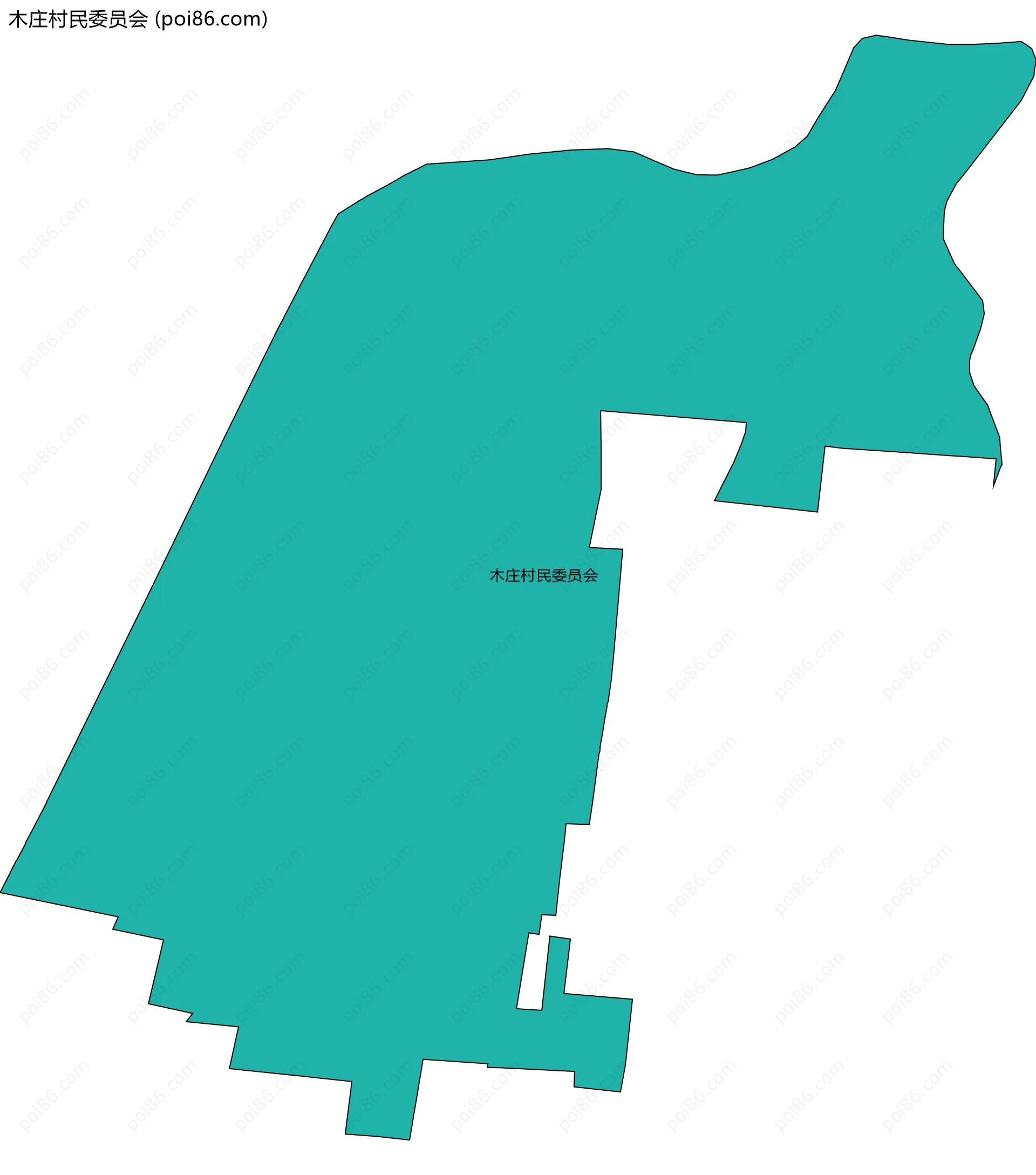 木庄村民委员会边界地图