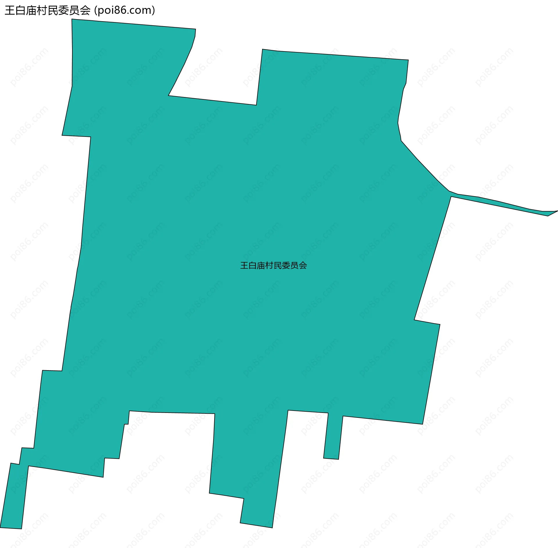 王白庙村民委员会边界地图