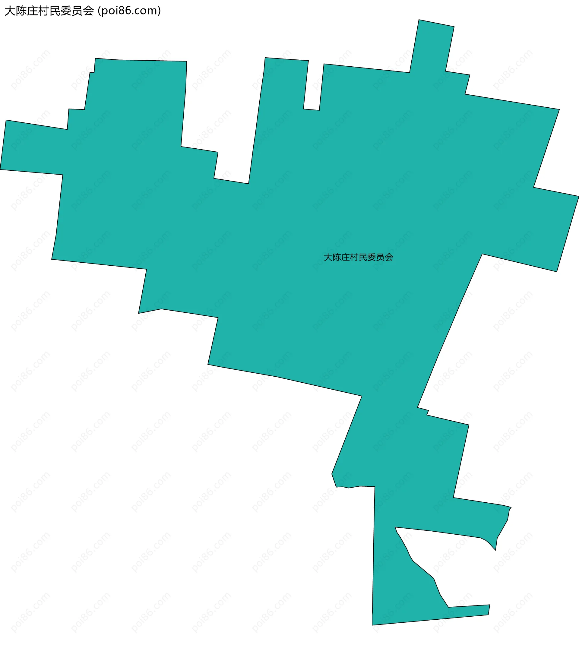 大陈庄村民委员会边界地图