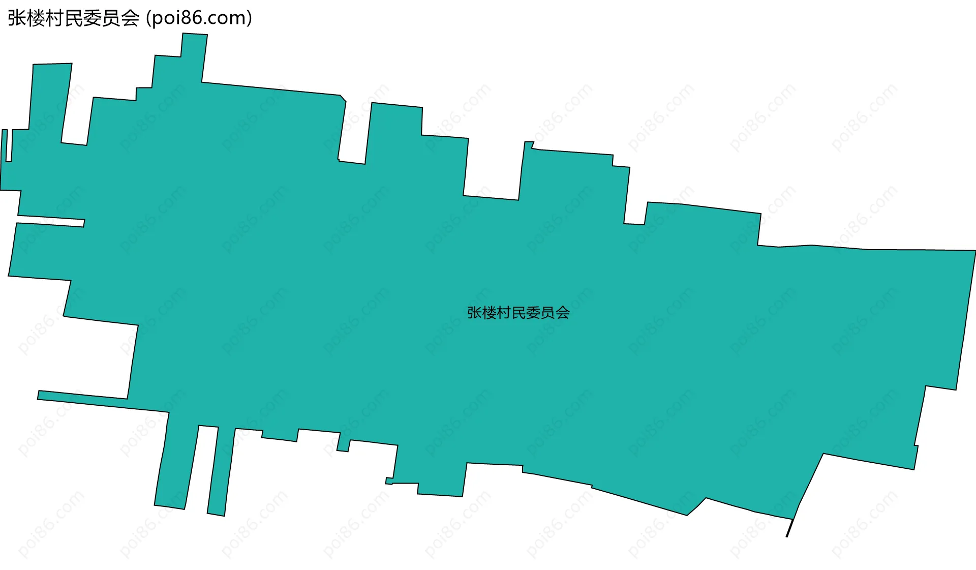 张楼村民委员会边界地图