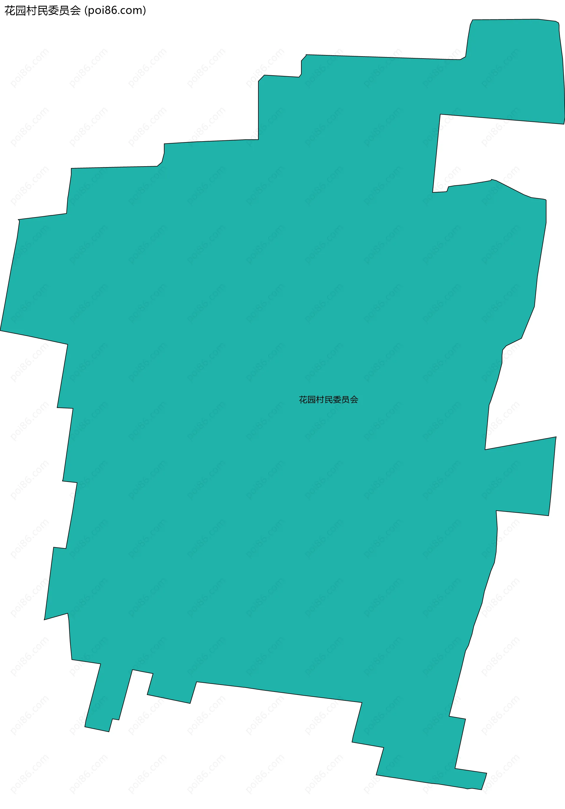 花园村民委员会边界地图