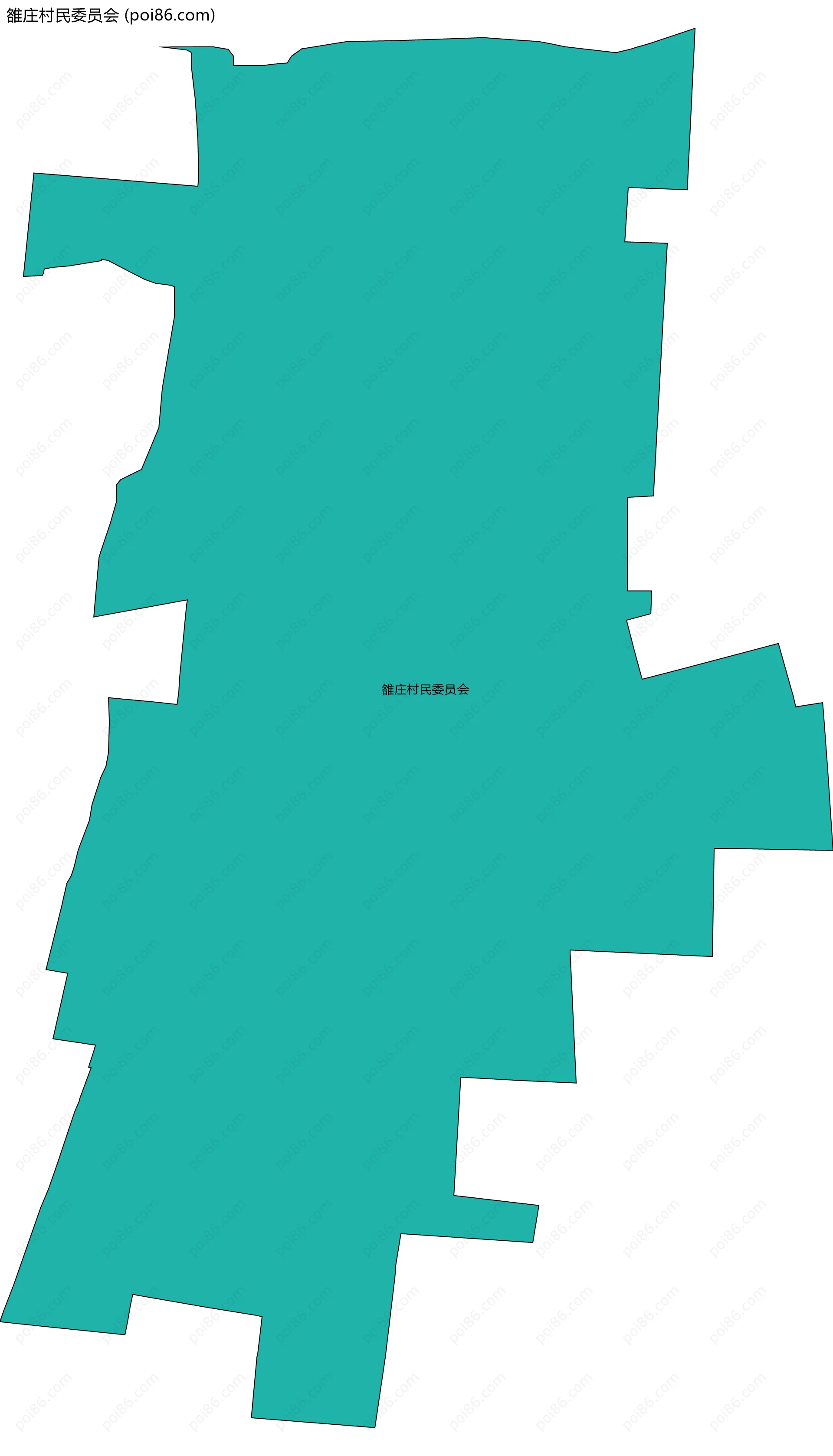 雒庄村民委员会边界地图